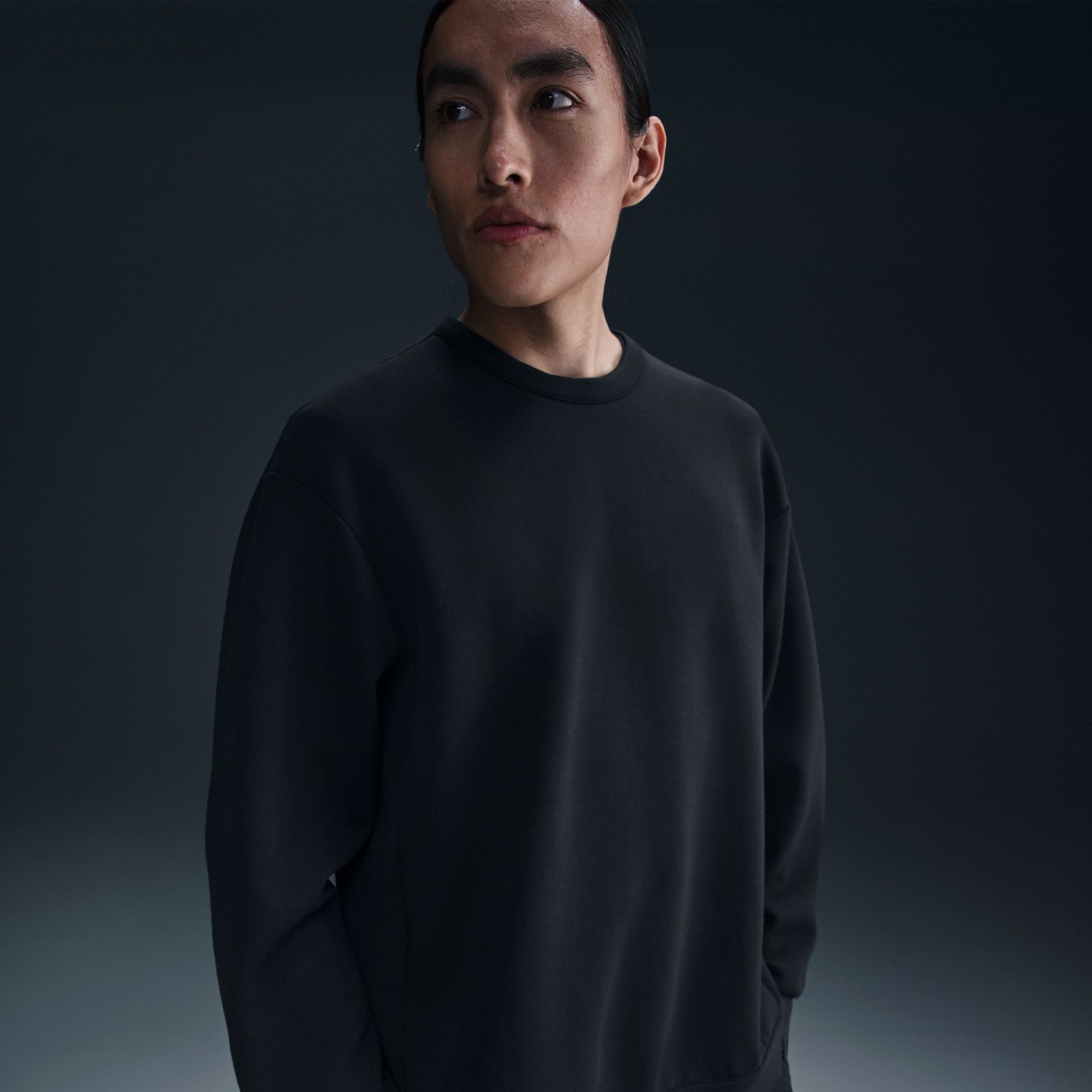 24.7 ImpossiblySoft Dri-FIT Crew Erkek Siyah Sweatshirt