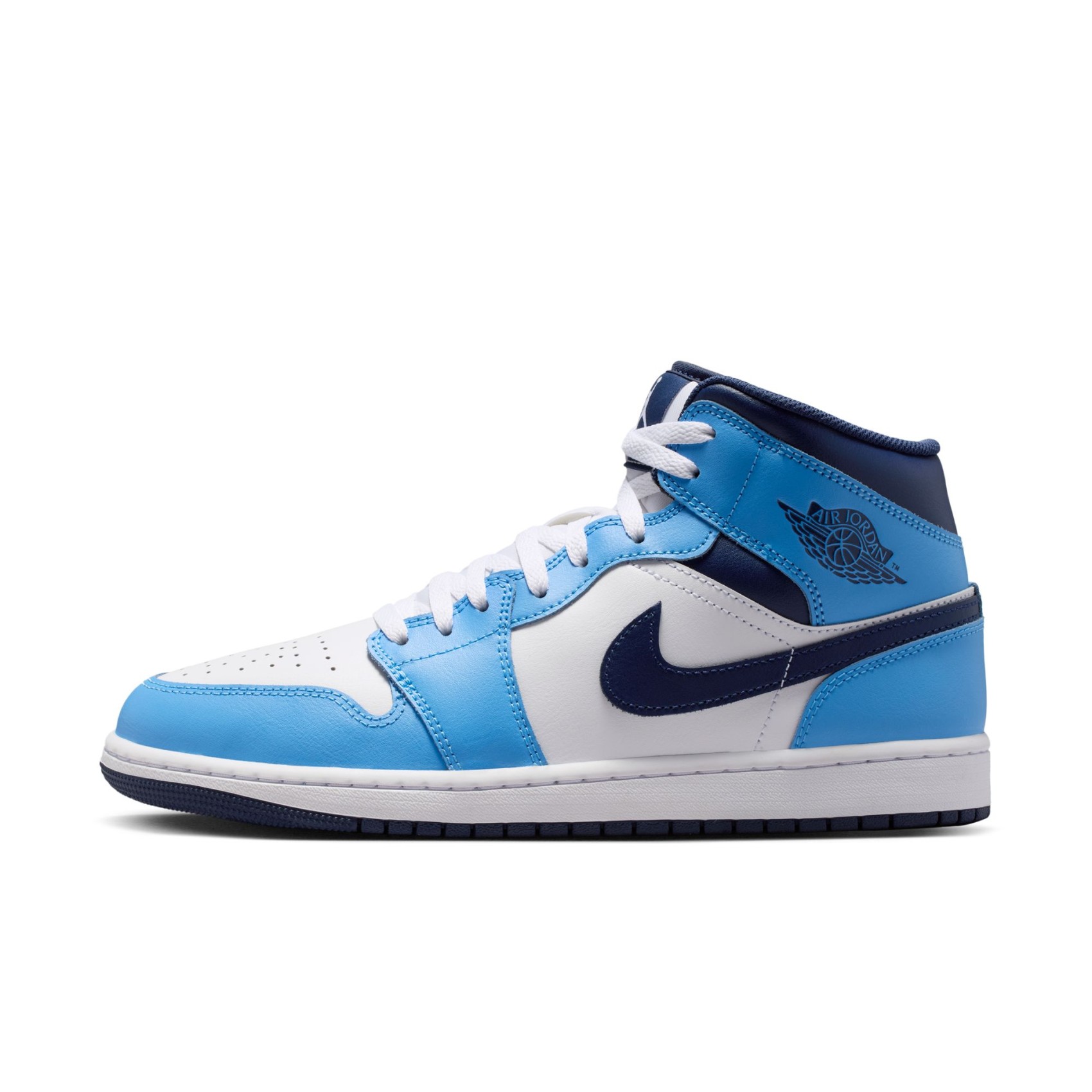 Air Jordan 1 Mid Erkek Mavi Basketbol Ayakkabısı