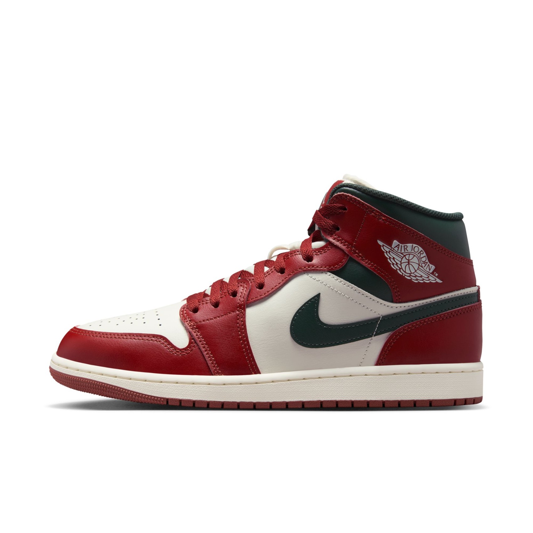 Air Jordan 1 Mid 'Redstone Midnight Green' Erkek Basketbol Ayakkabısı