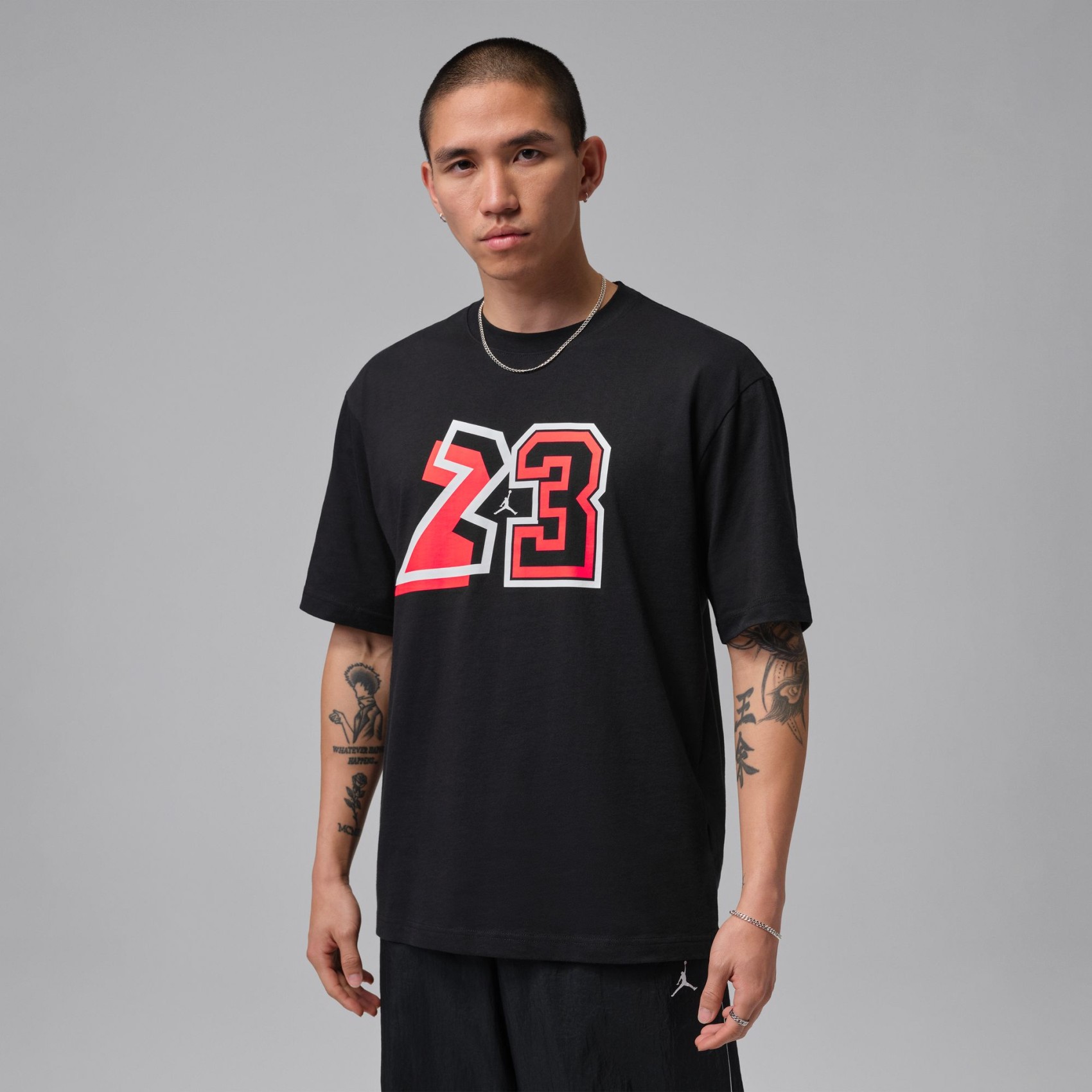 Jordan 23 Gfx Ss Crew Erkek Siyah Tişört
