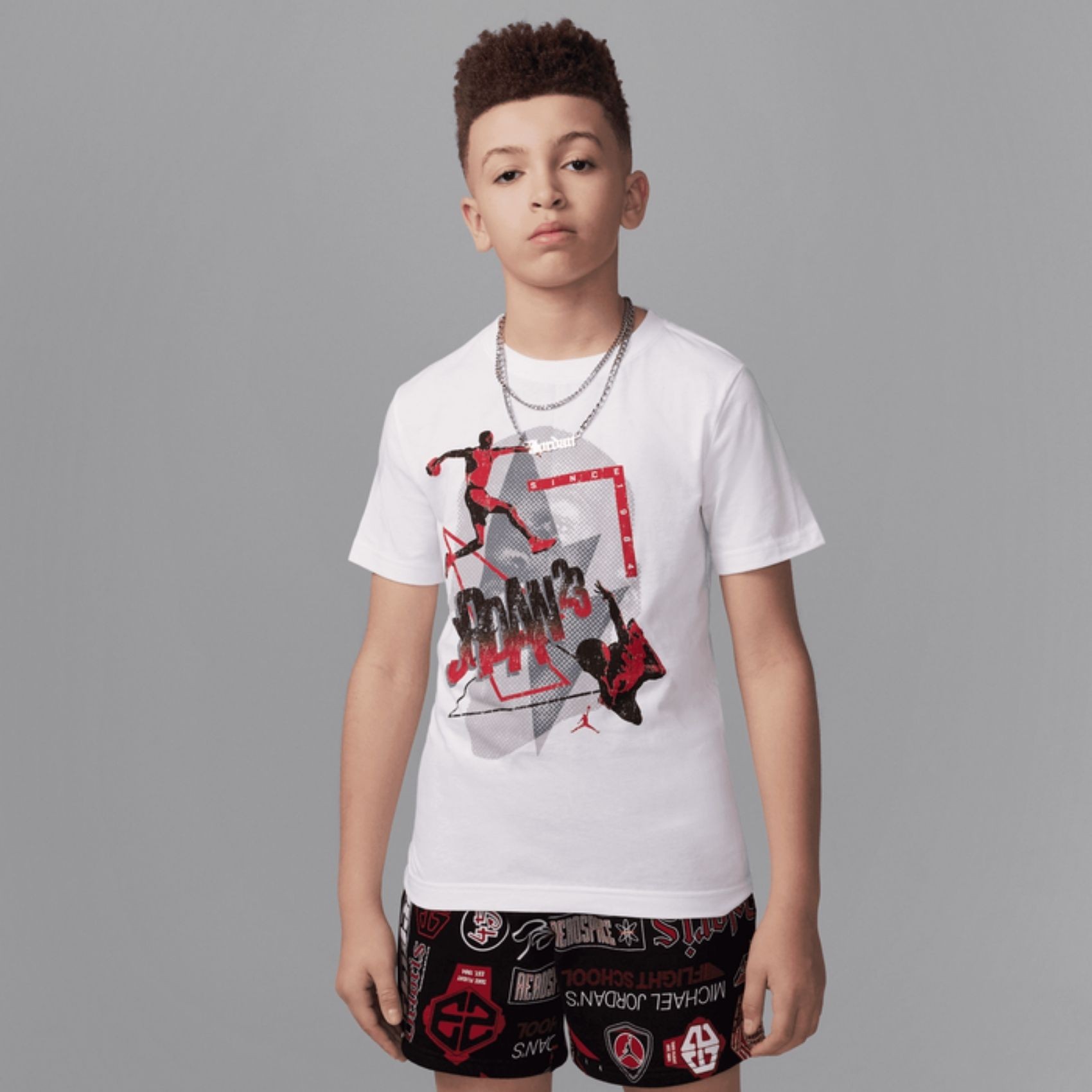 Jordan 3Peat SS T-Shirt Çocuk Beyaz Tişört