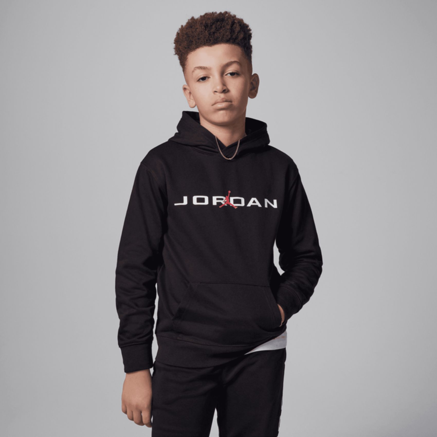 Jordan Baseline French Terry Pullover Çocuk Siyah Sweatshirt