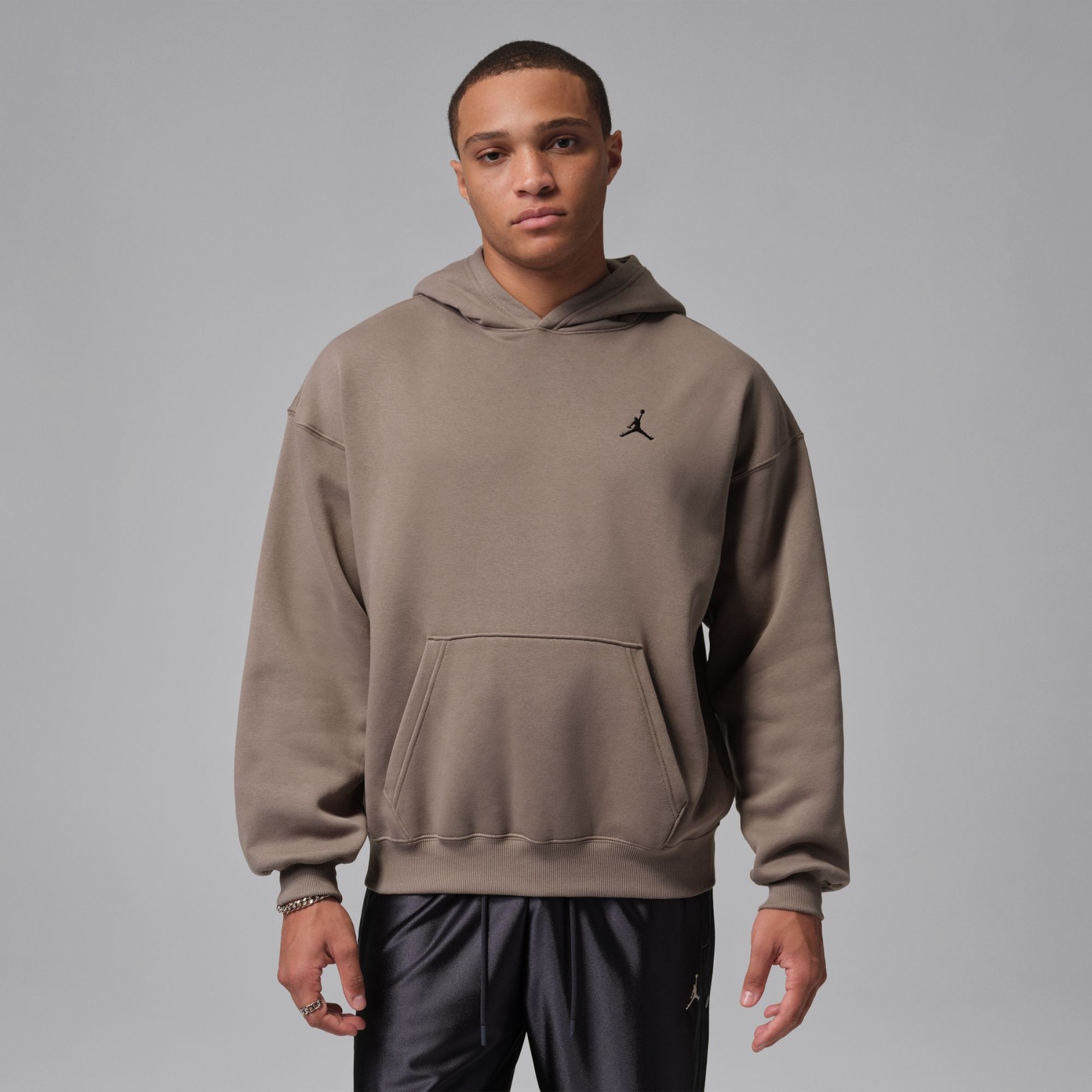 Jordan Brooklyn Os Po Hoodie Erkek Kahverengi Sweatshirt