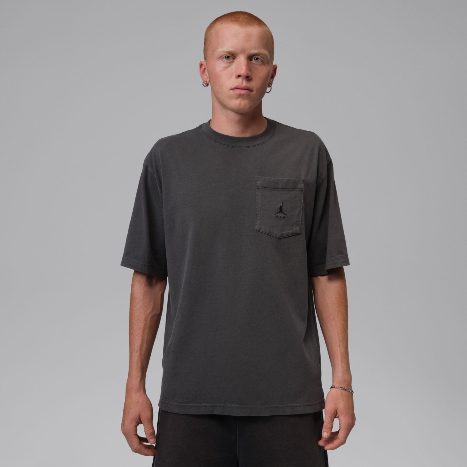 Nike Jordan Brooklyn Ss Crew Erkek Gri Tişört IM9980-045