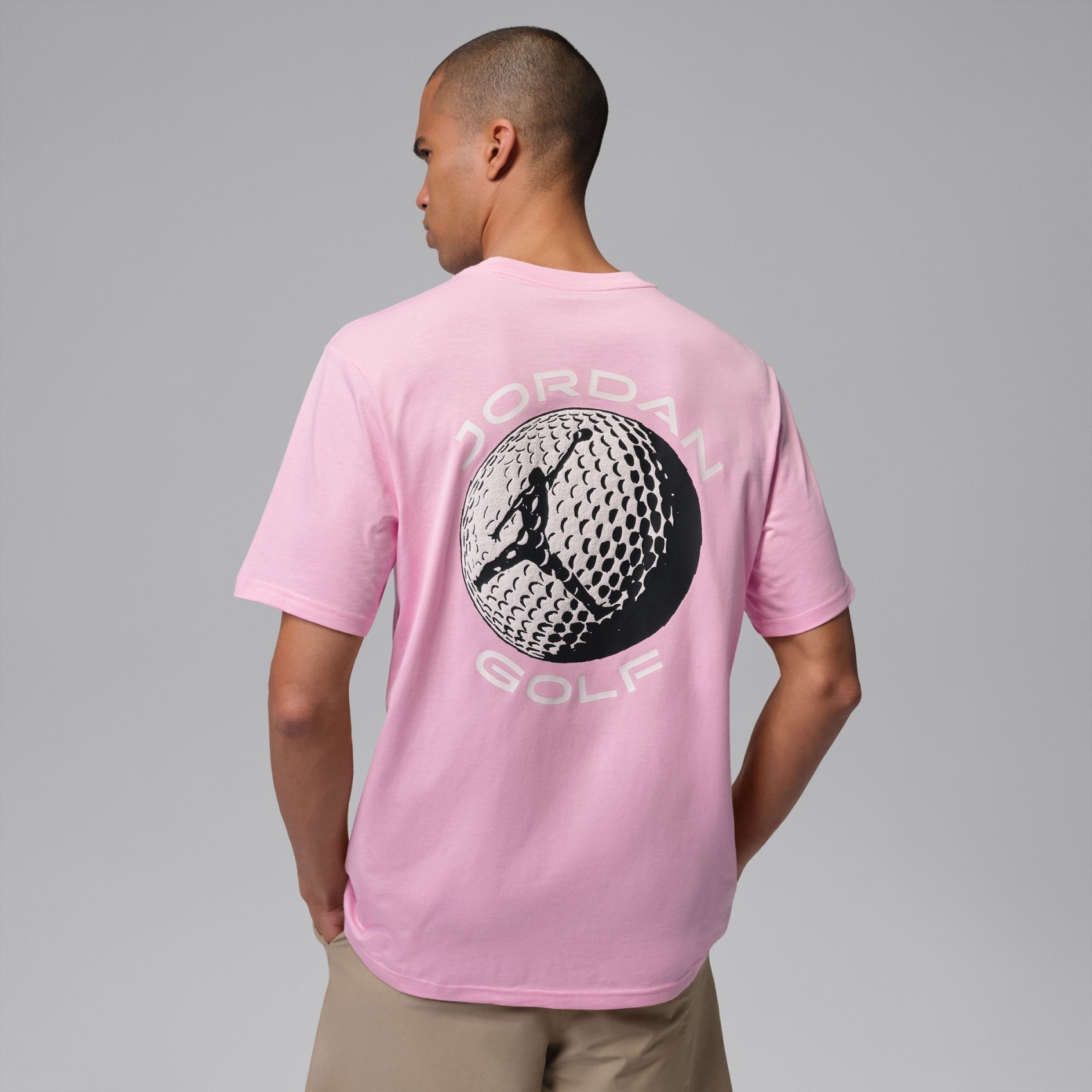 Jordan Dri-FIT Golf Ss Crew Erkek Pembe Tişört