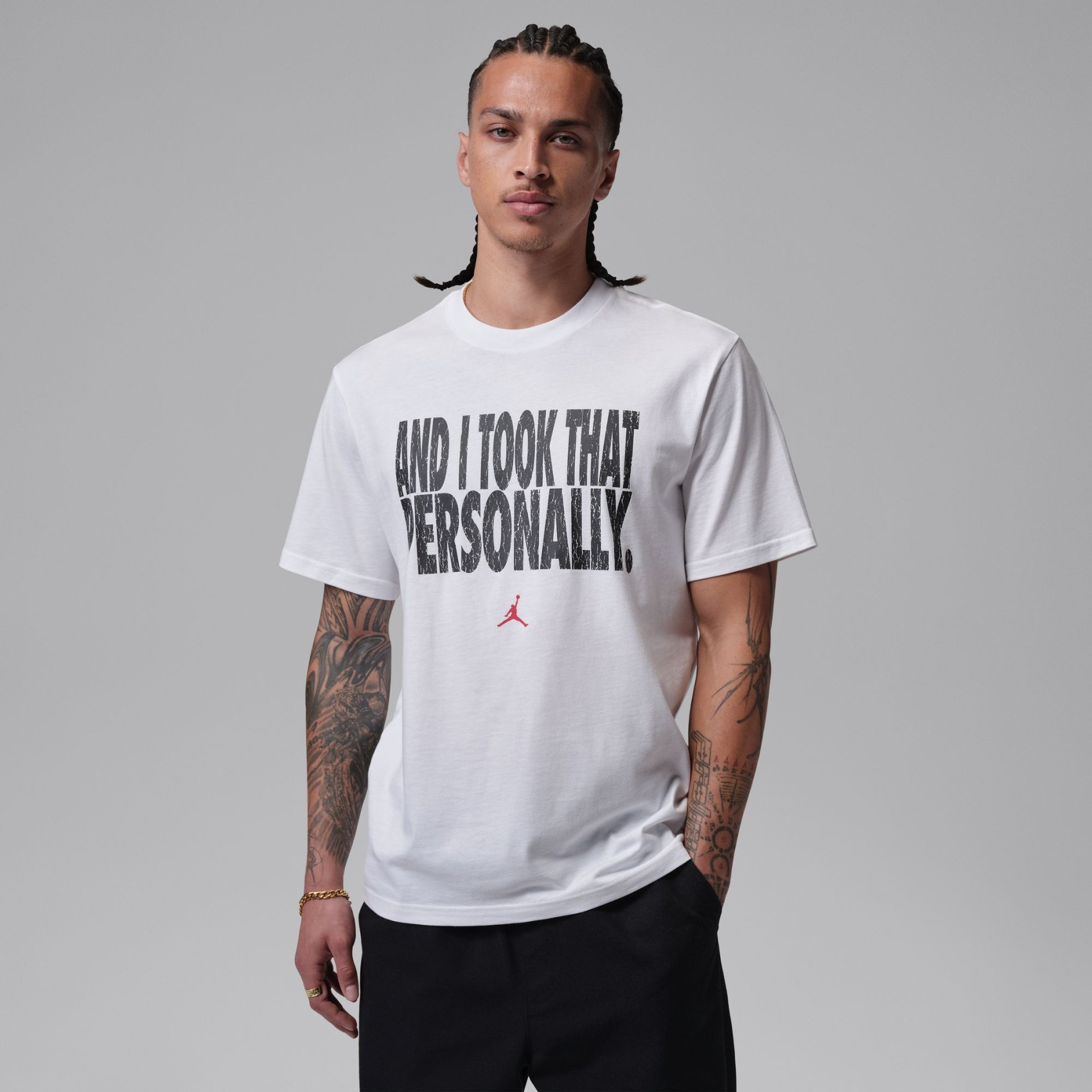 Jordan Dri-FIT Sport Gfx Ss Crew Erkek Beyaz Tişört