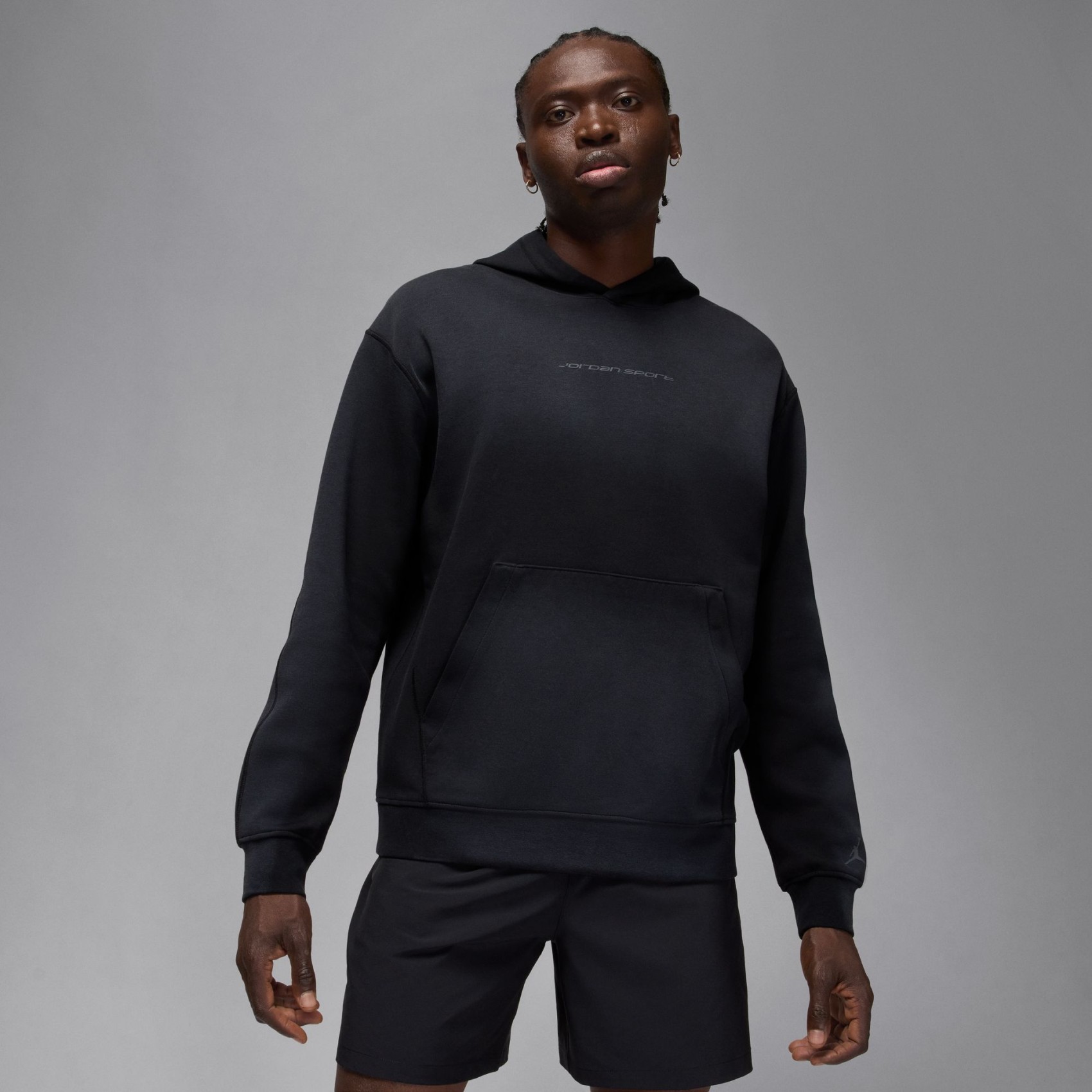 Jordan Dri-FIT Sport Hoop Essential Po Erkek Siyah Sweatshirt