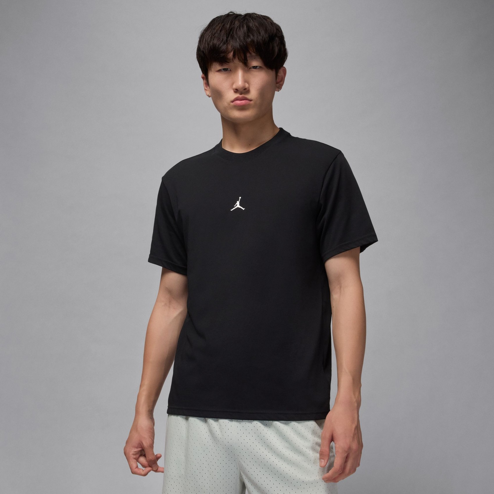 Jordan Dri-FIT Sport Jumpman Ss Crew Erkek Siyah Tişört