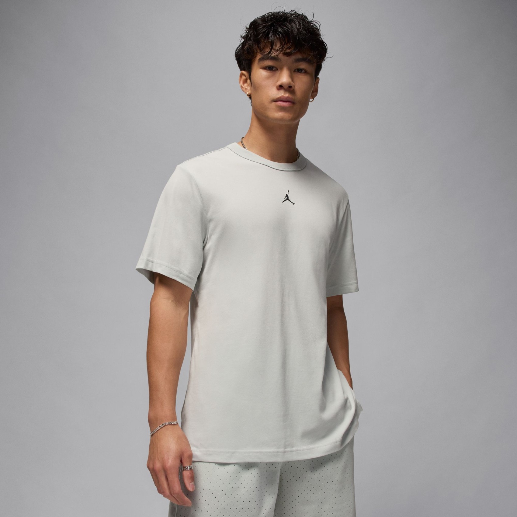 Jordan Dri-Fit Sport SS Top Beyaz Erkek Bej Tişört
