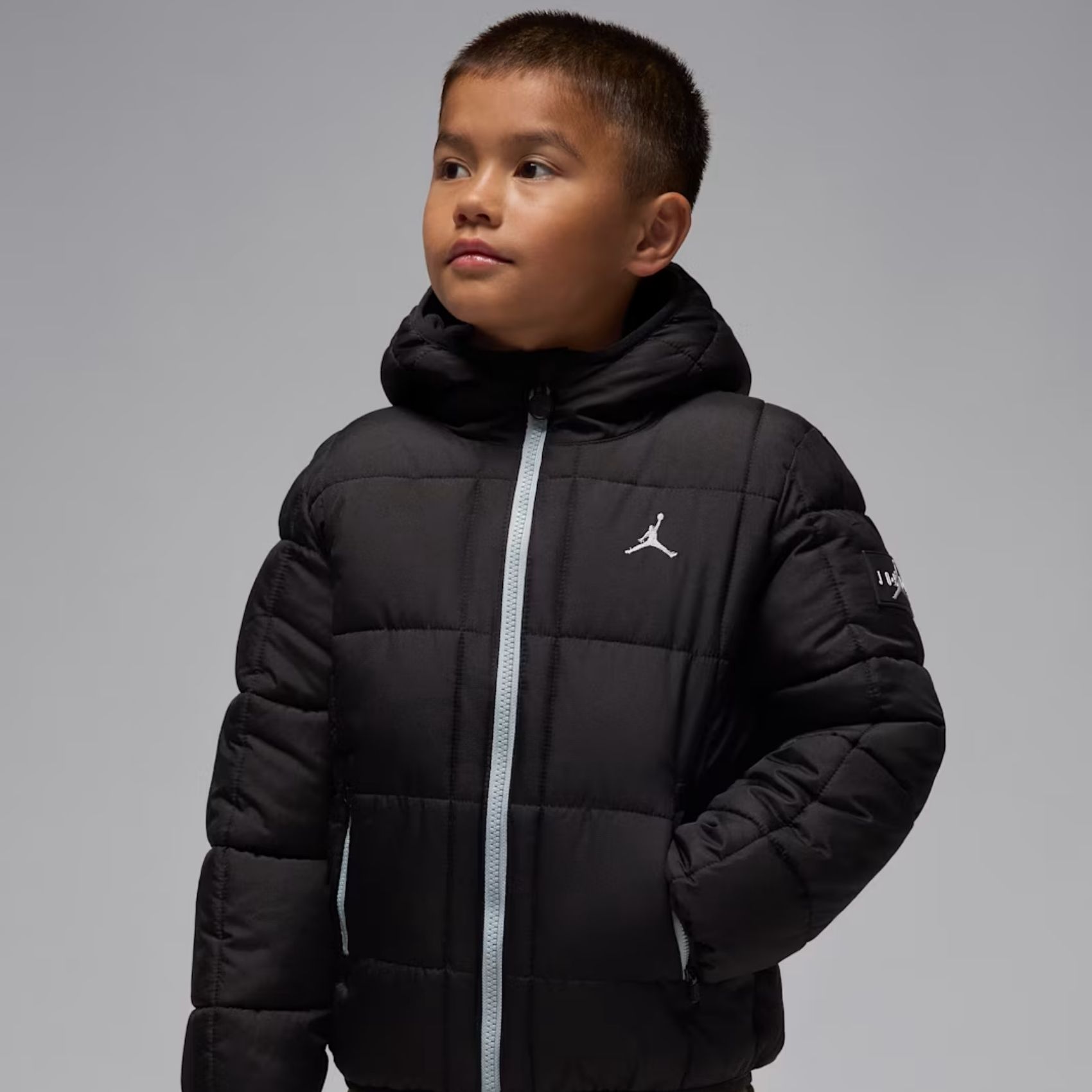 Jordan Essential Midweight Puffer Çocuk Siyah Mont