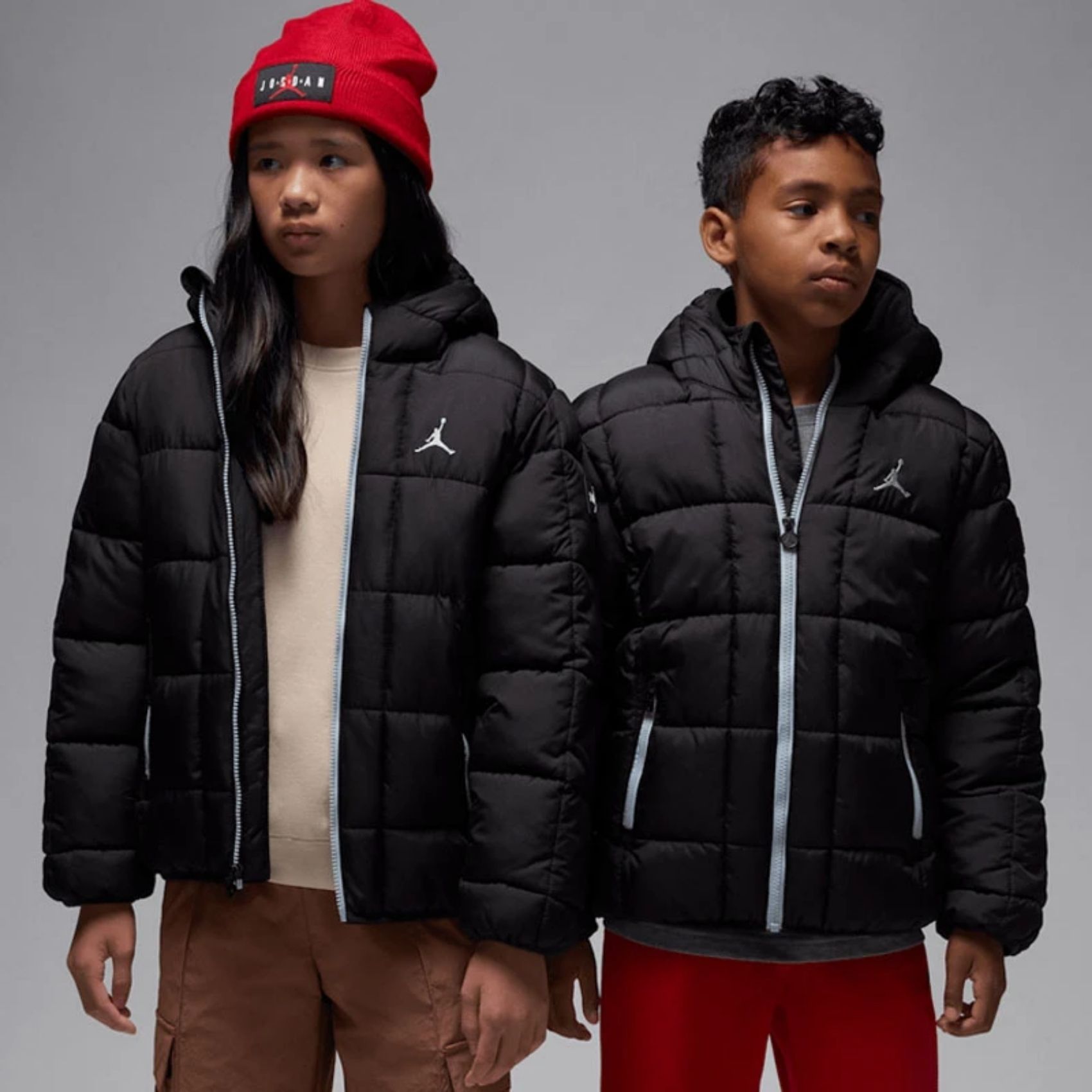 Jordan Essential Midweight Puffer Çocuk Siyah Mont