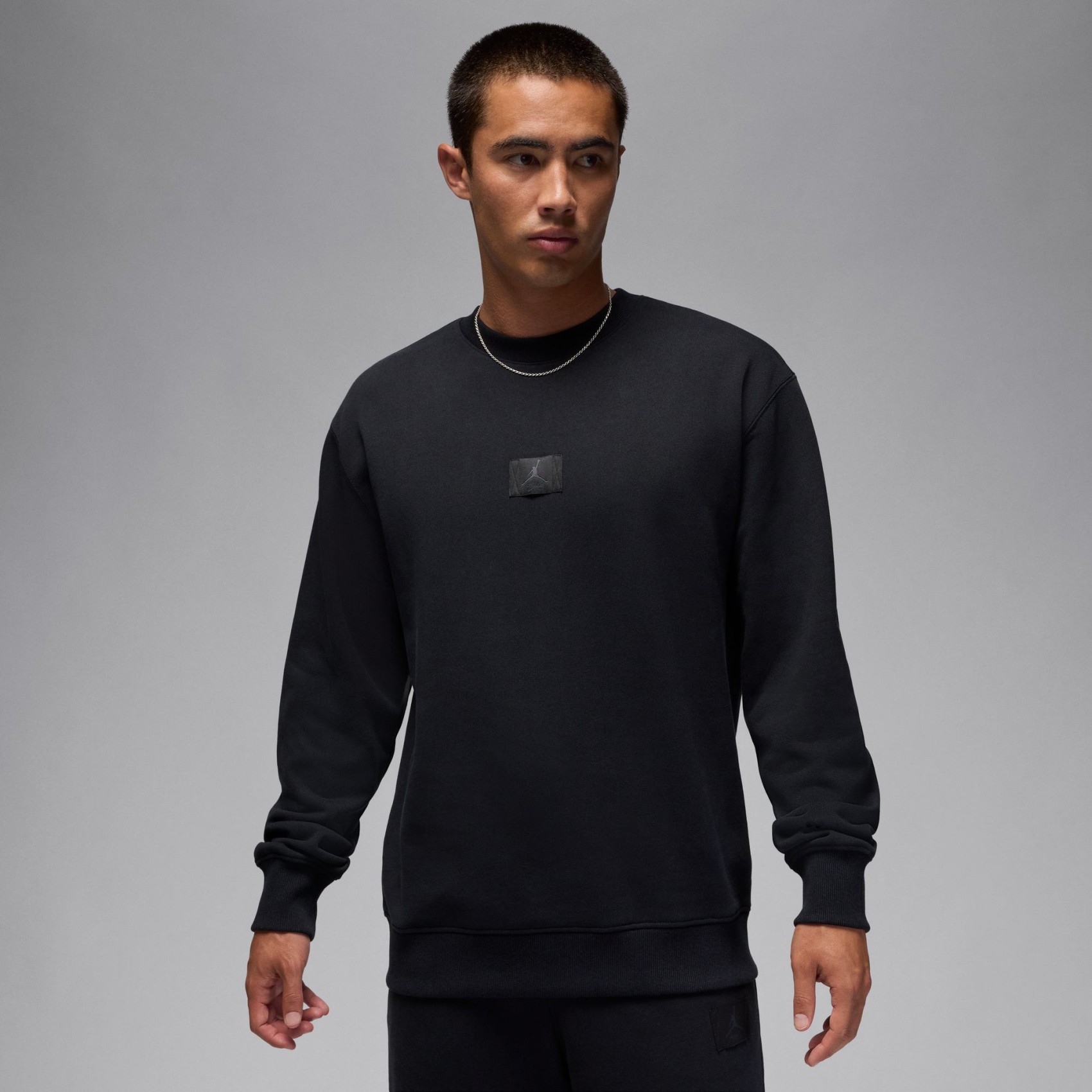 Jordan Flight Fleece Crew Erkek Siyah Sweatshirt