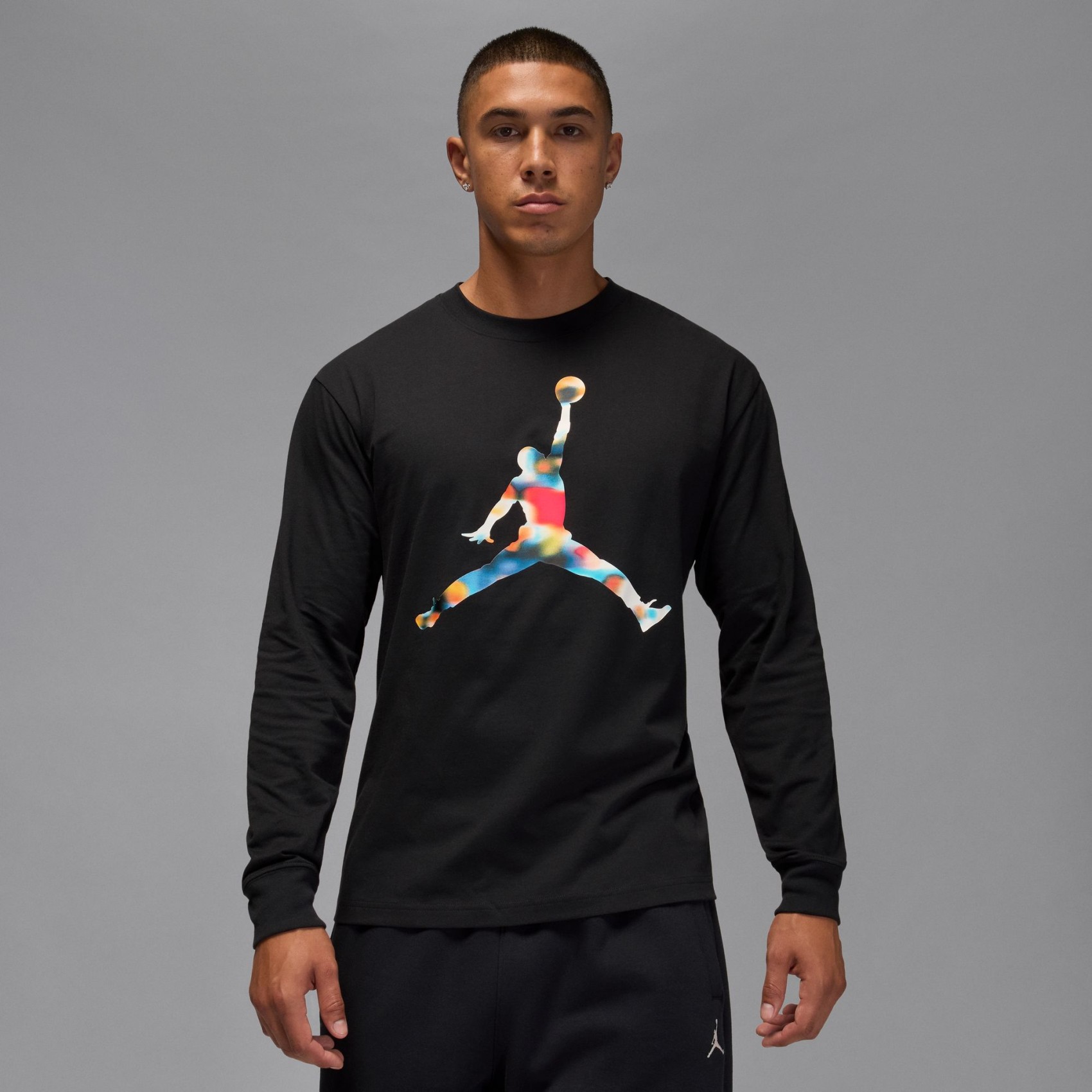 Jordan Flight LS Crew Erkek Siyah Tişört