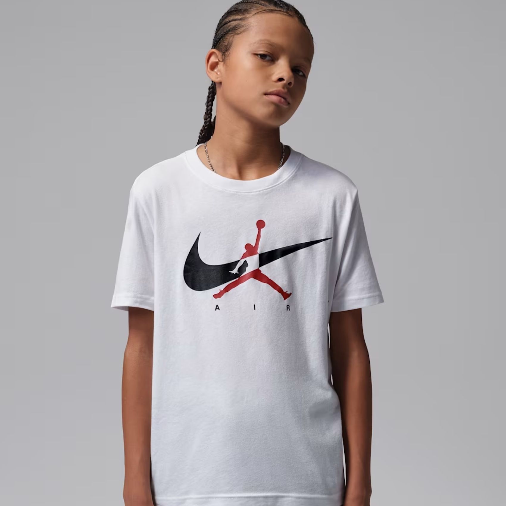 Jordan Jumpman Swoosh Çocuk Beyaz Tişört