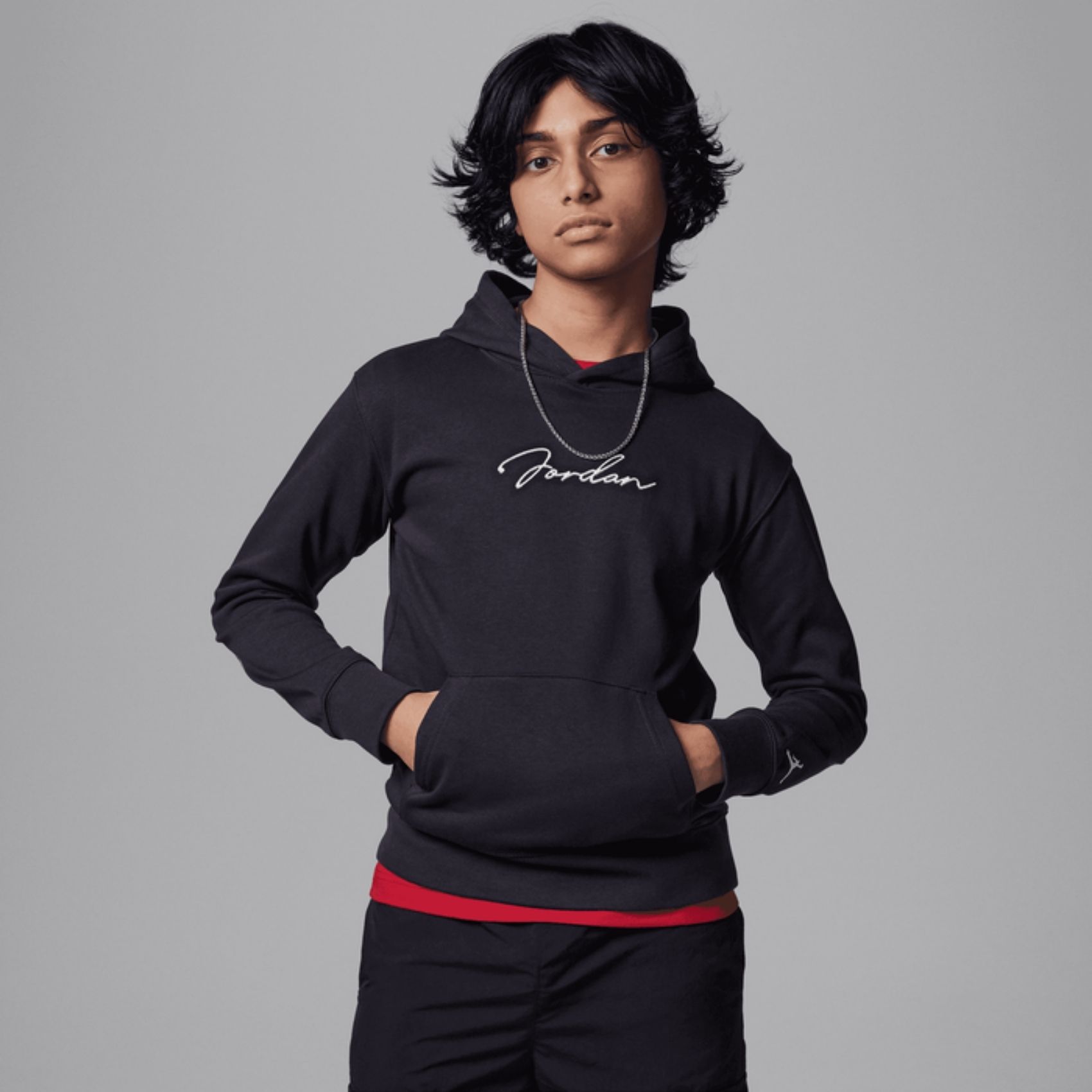 Jordan MVP French Terry Pullover Çocuk Siyah Sweatshirt