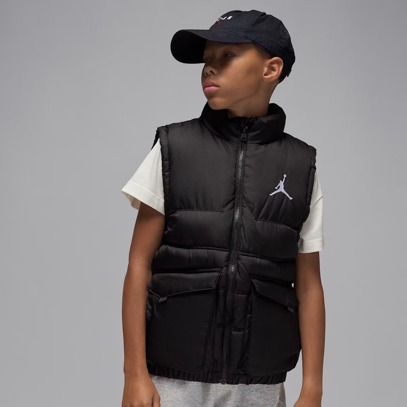 Jordan Puffer Filled Vest Çocuk Siyah Yelek