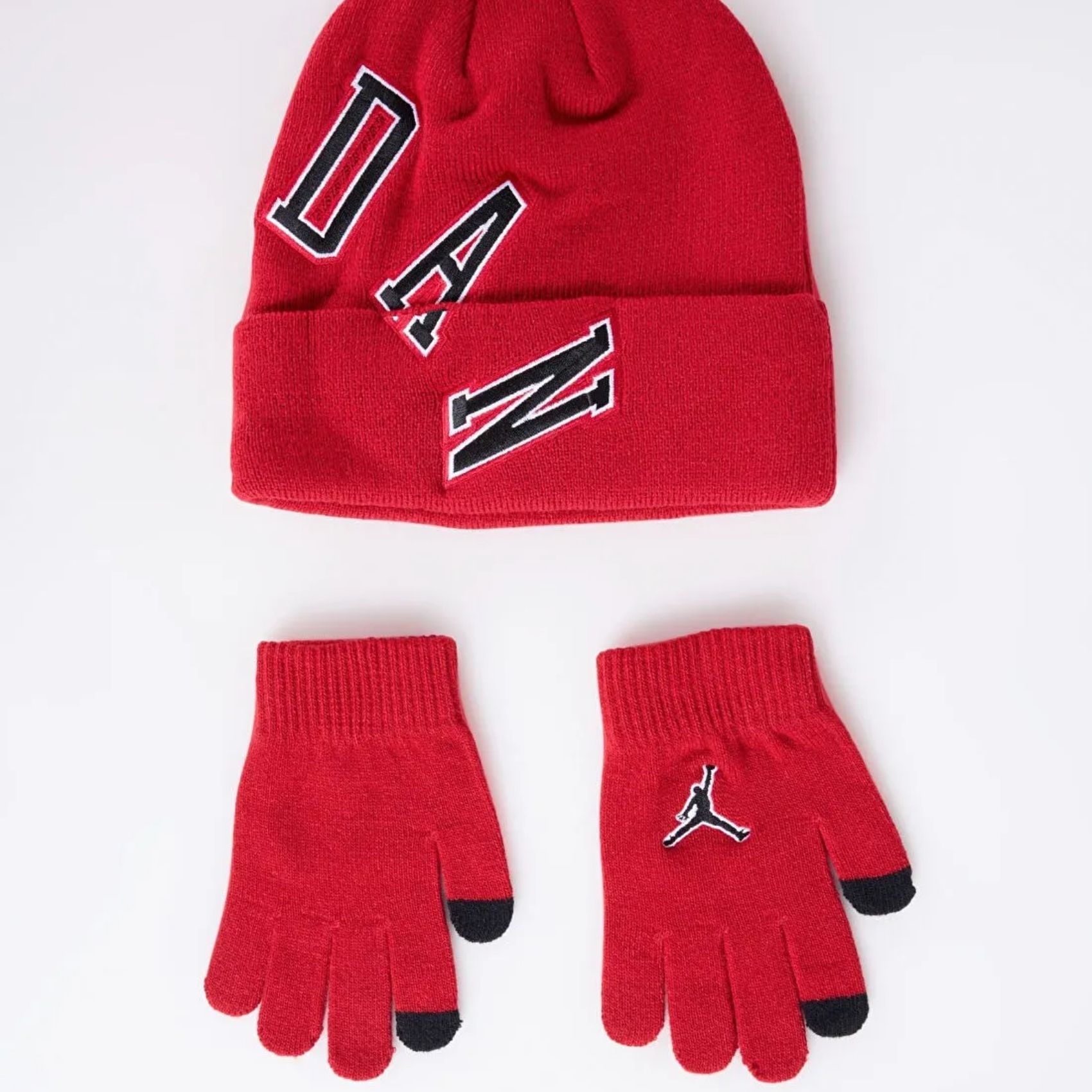 Jordan Varsity Beanie Set Çocuk Kırmızı Eldiven Bere Takımı