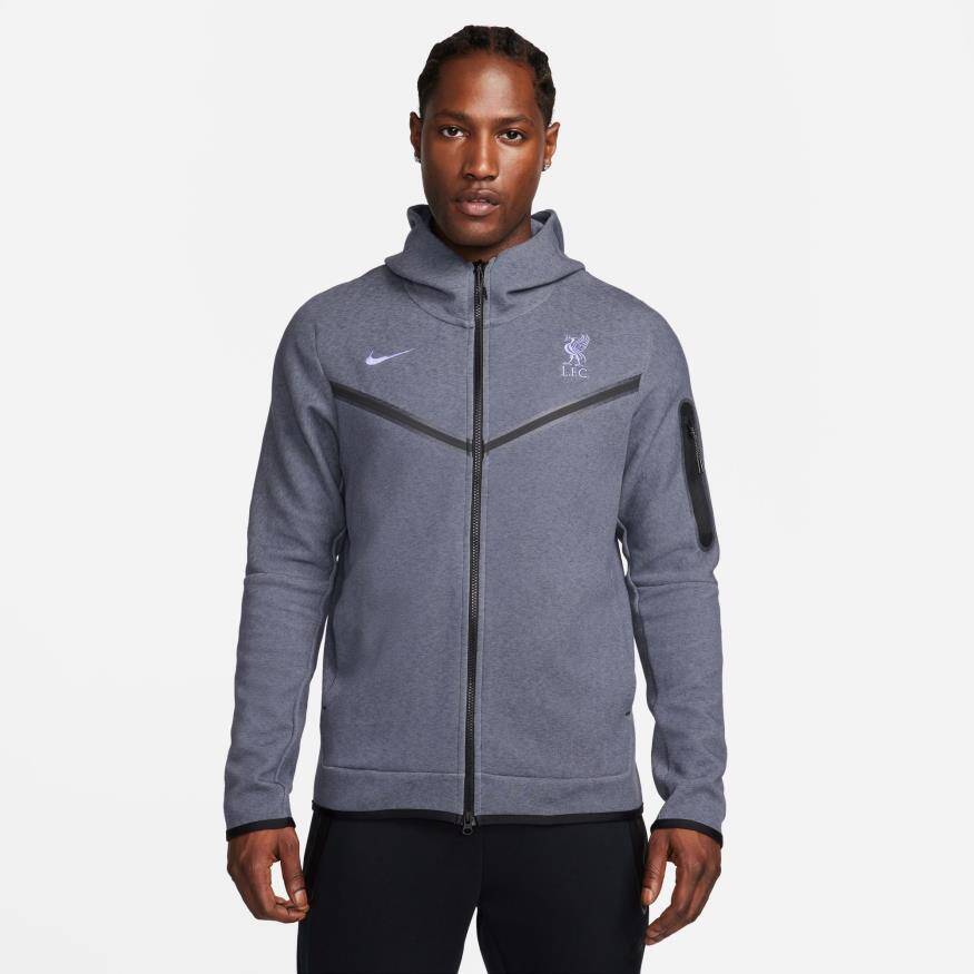 Liverpool FC Tech Fleece Hoodie Full-Zip Erkek Sweatshirt