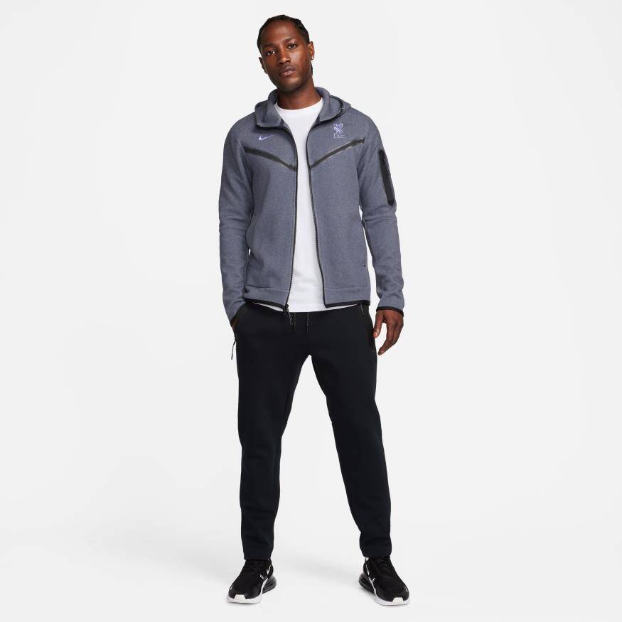 Liverpool FC Tech Fleece Hoodie Full-Zip Erkek Sweatshirt