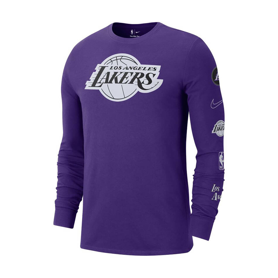 NIKE Los Angeles Lakers Long Sleeve Tee Erkek Sweatshirt NIKE Los Angeles Lakers Long Sleeve Tee Erkek Sweatshirt