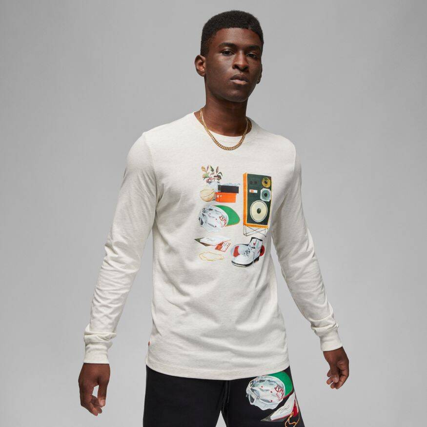 JORDAN MJ Flight Artist Long Sleeve Crew Erkek Sweatshirt