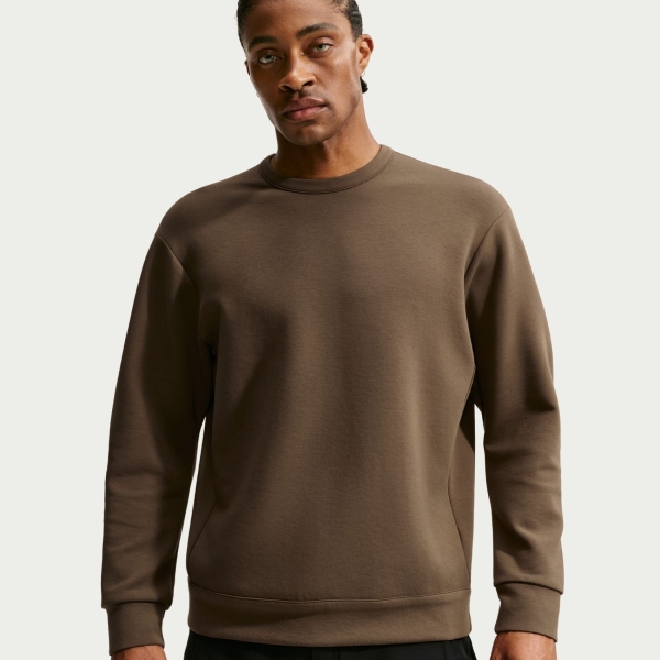 Nike 24.7 ImpossiblySoft Crew Erkek Kahverengi Sweatshirt HQ6964-212