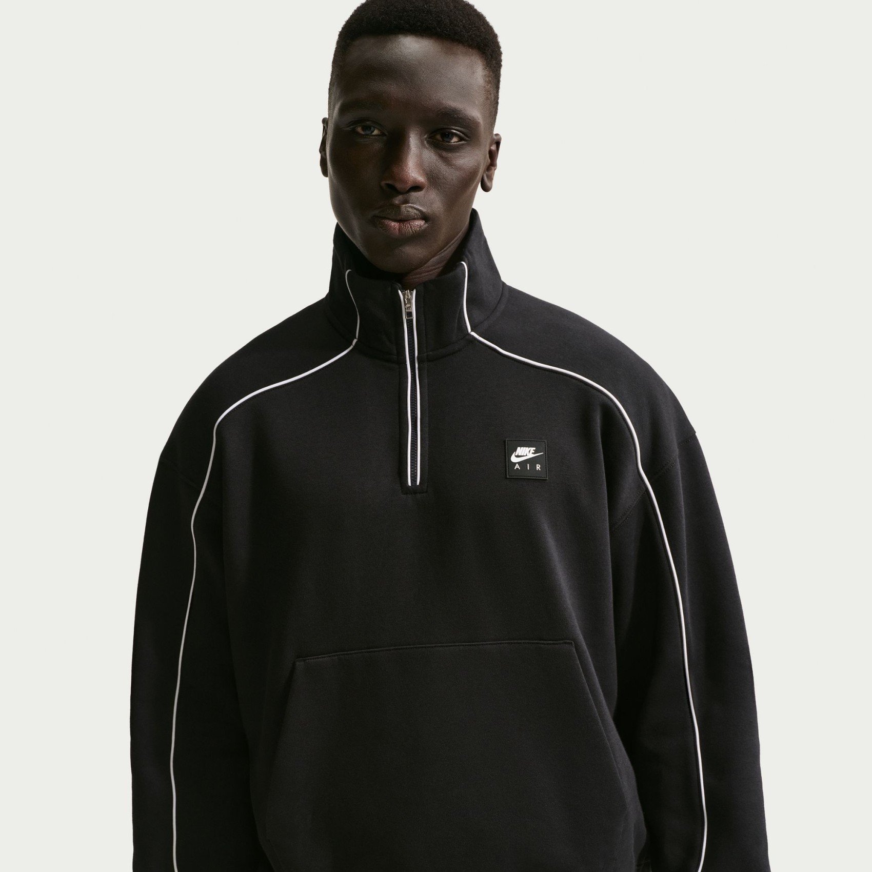 Air Bb Fleece Qz Erkek Siyah Sweatshirt