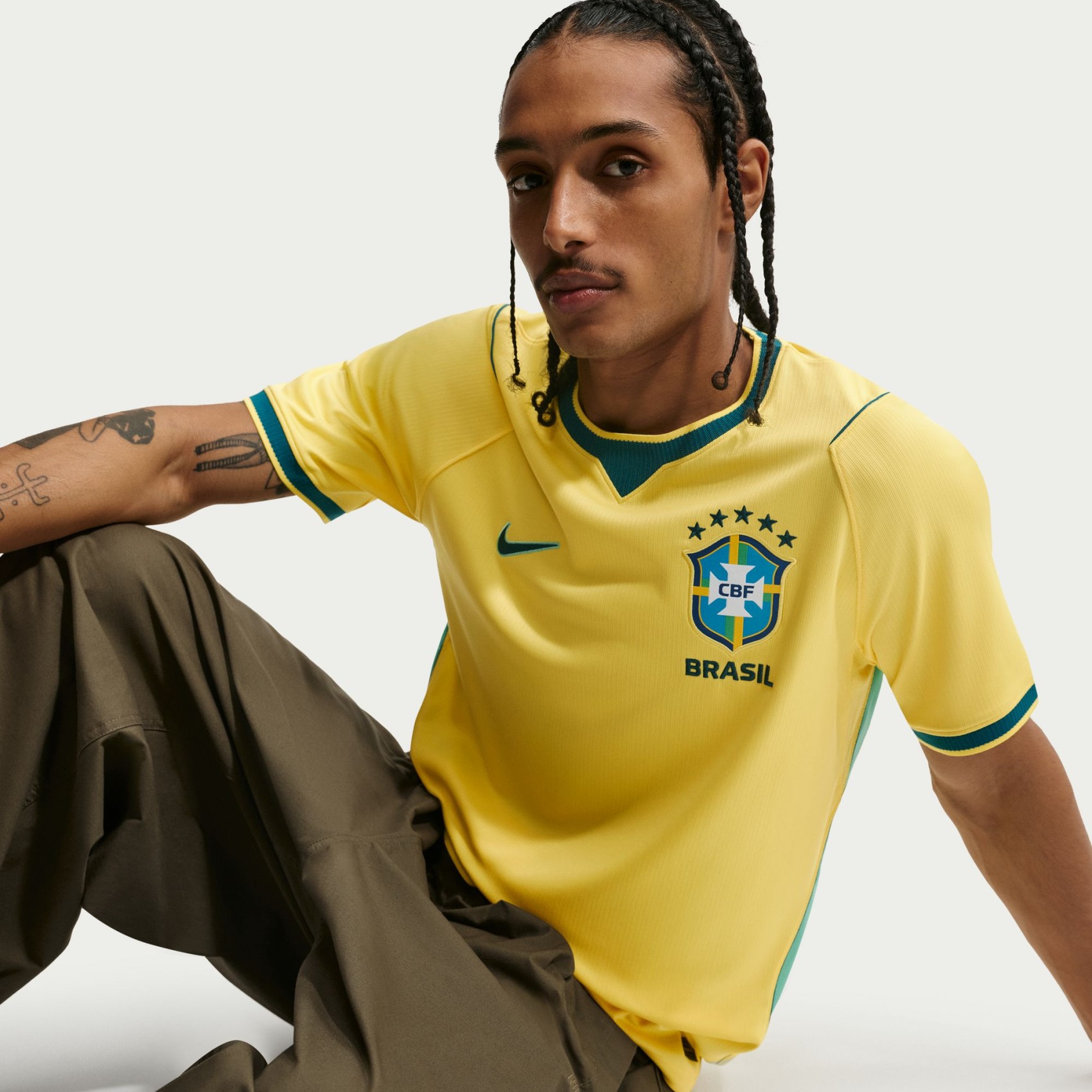 Brazil 2026 Stadium Dri-FIT Jersey Ss Erkek Tişört