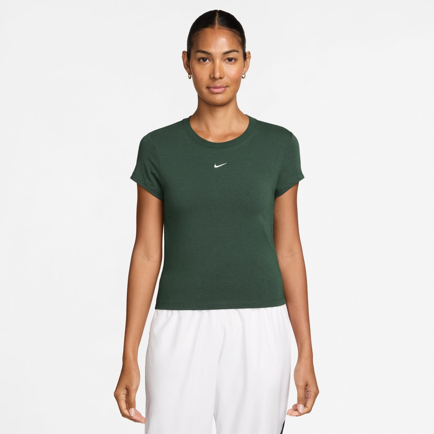 Chill Knit Md Crop Kadın Yeşil Tişört