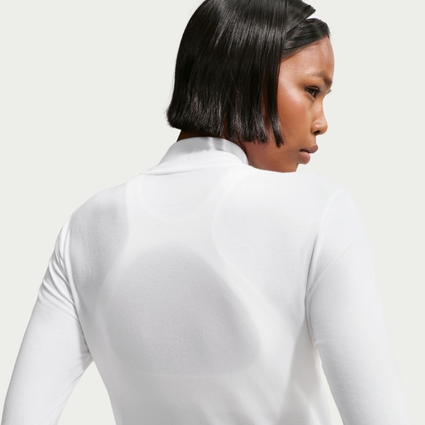 Nike Chill Knit Mock Tee Kadın Beyaz Uzun Kollu Tişört HV5027-101