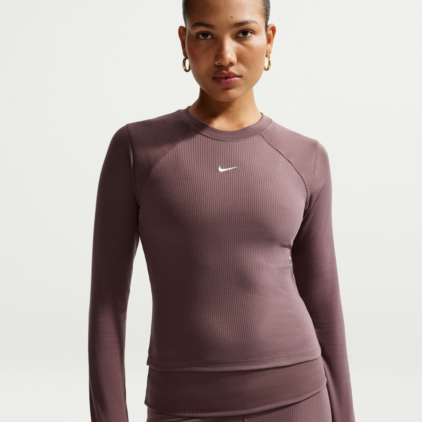 Chill Knit Rib Ls Top Kadın Sweatshirt