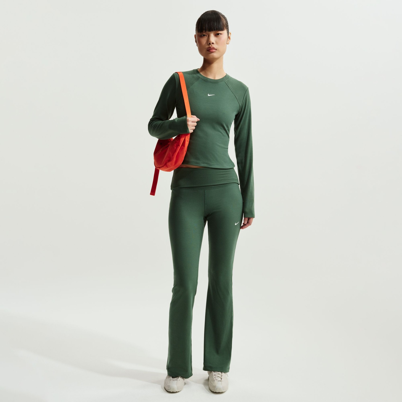 Chill Knit Rib Pant Kadın Yeşil Eşofman Altı