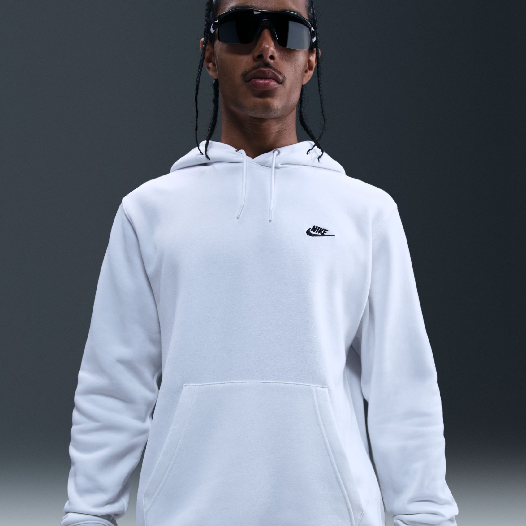 Club BB Po Hoodie Erkek Beyaz Sweatshirt