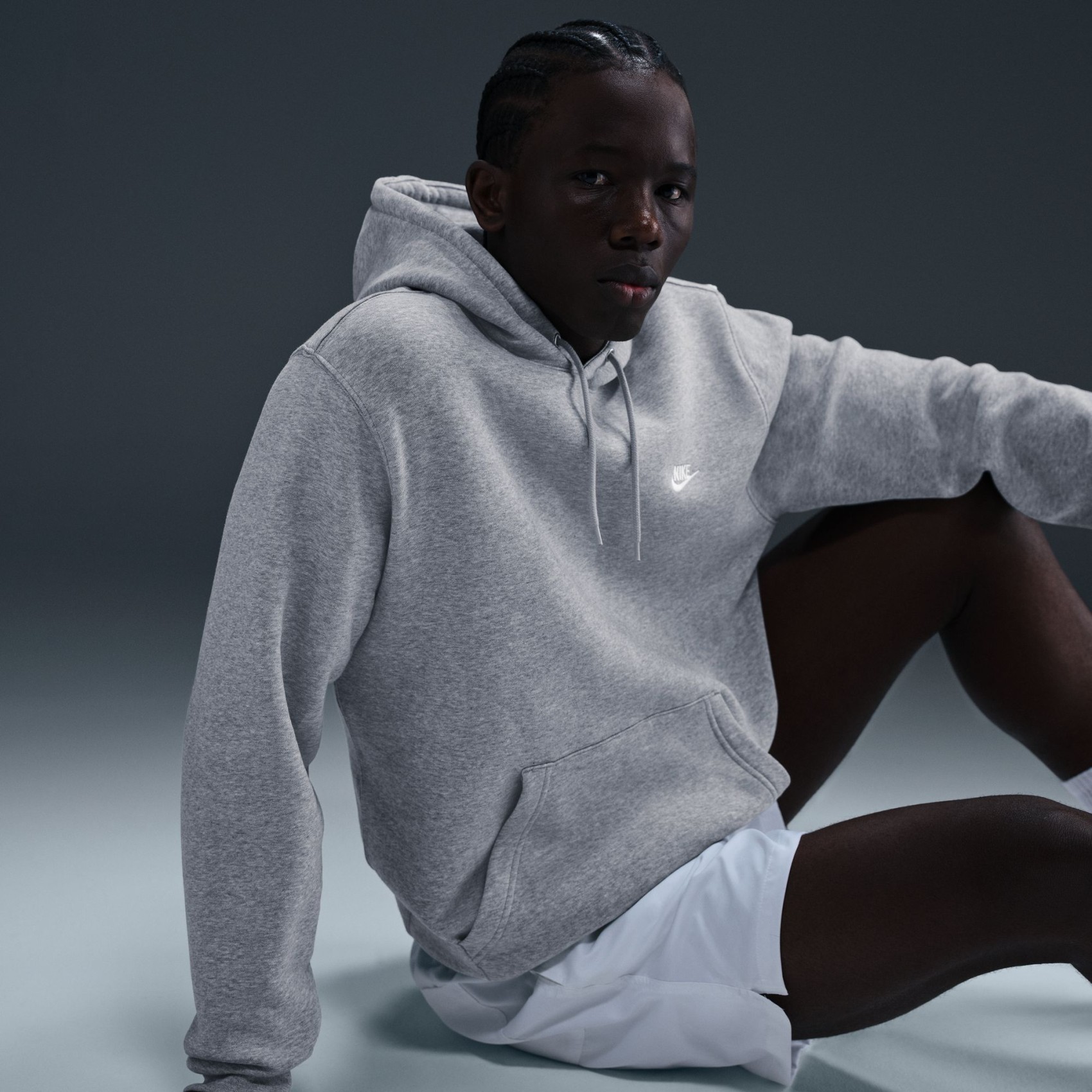Club BB Po Hoodie Erkek Gri Sweatshirt