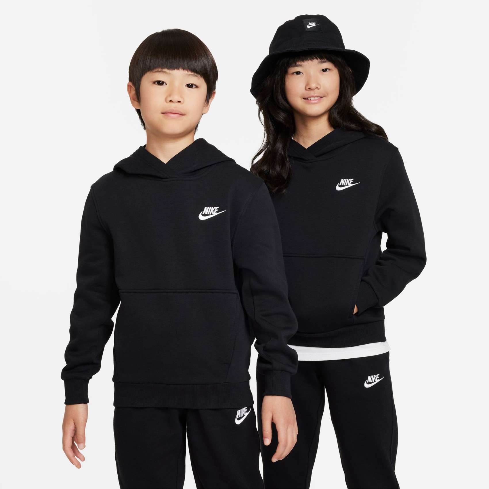 Club Fleece Hoodie Çocuk Siyah Sweatshirt