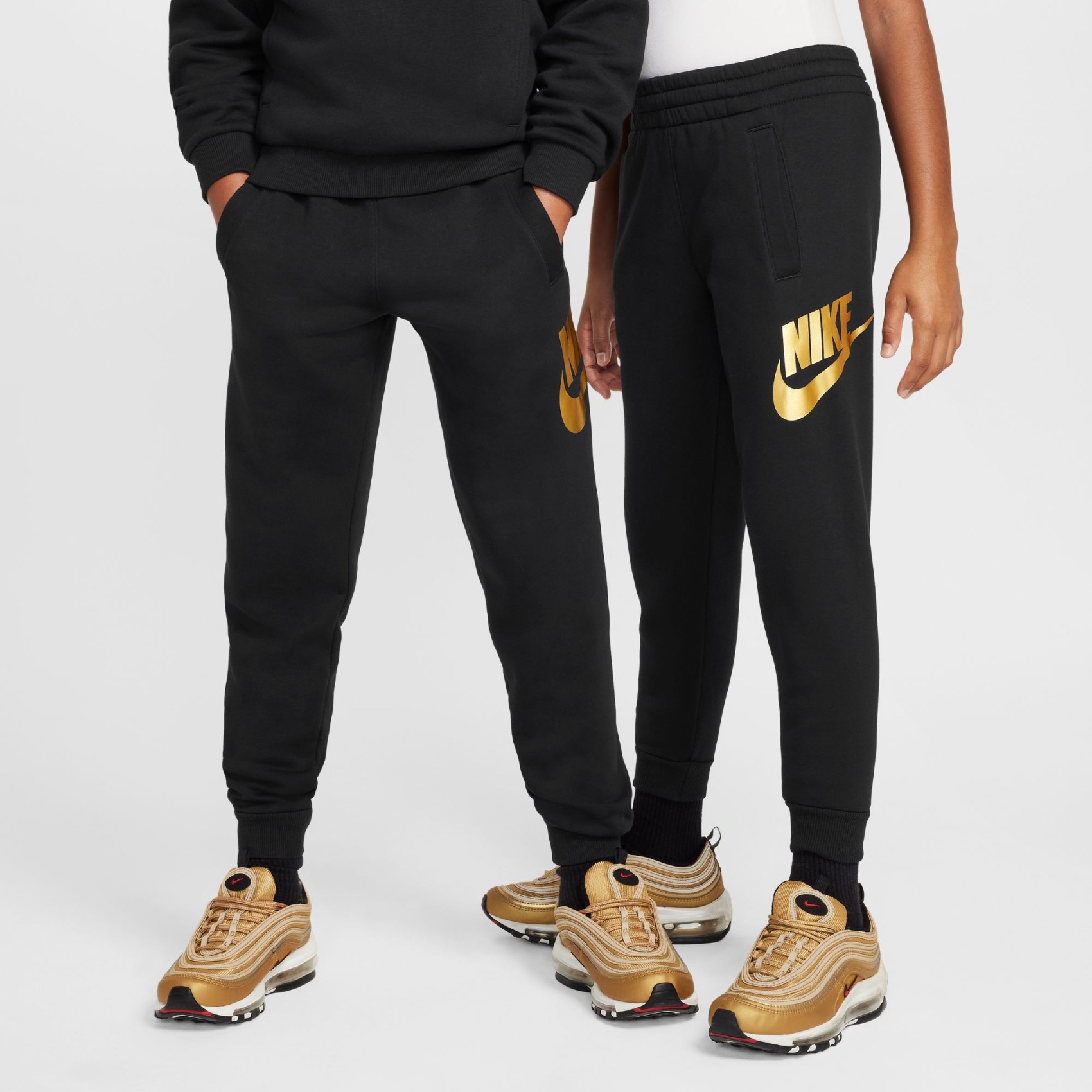 Club Fleece Jogger Gold Çocuk Siyah Eşofman Altı