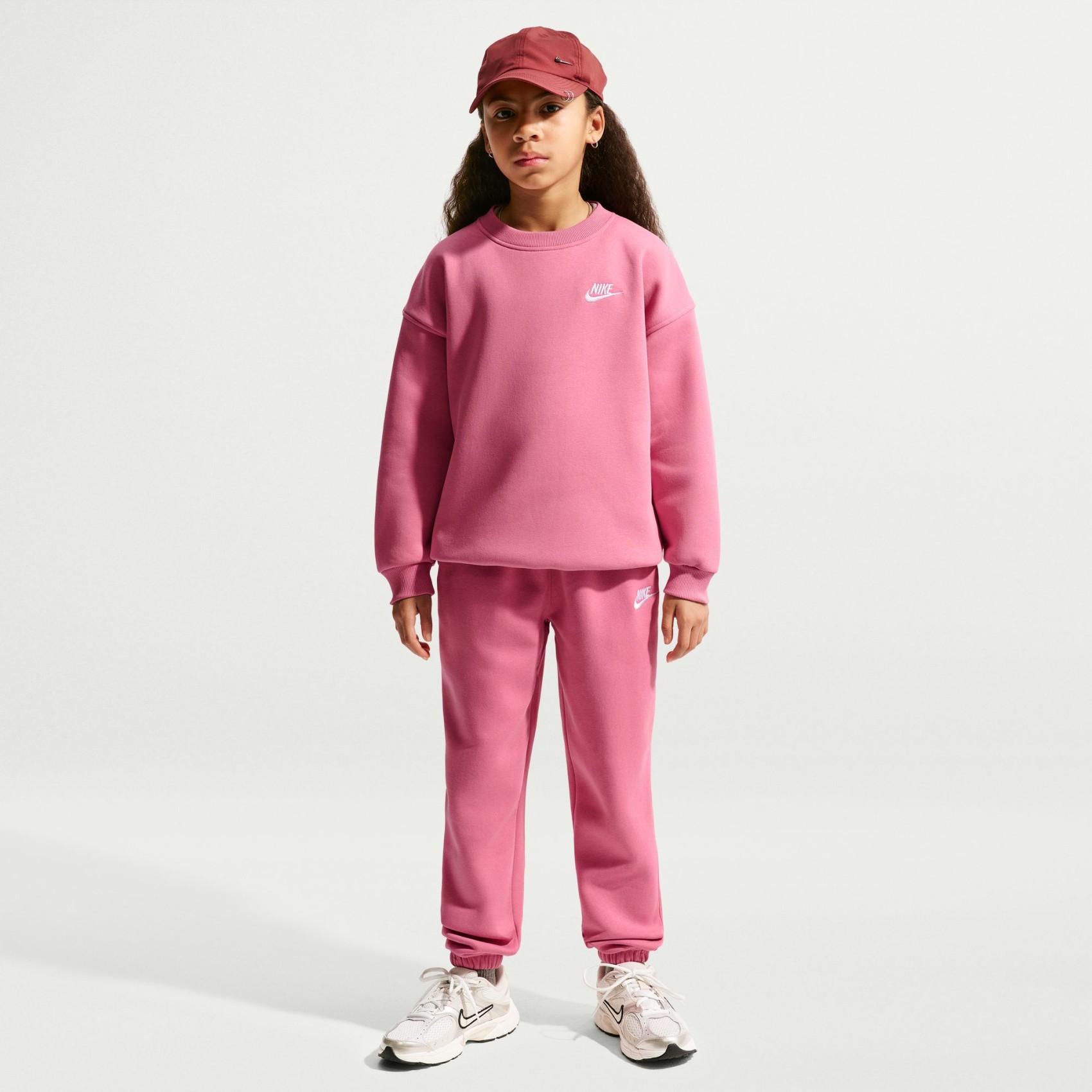 Club Fleece Loose Pant Çocuk Pembe Eşofman Altı