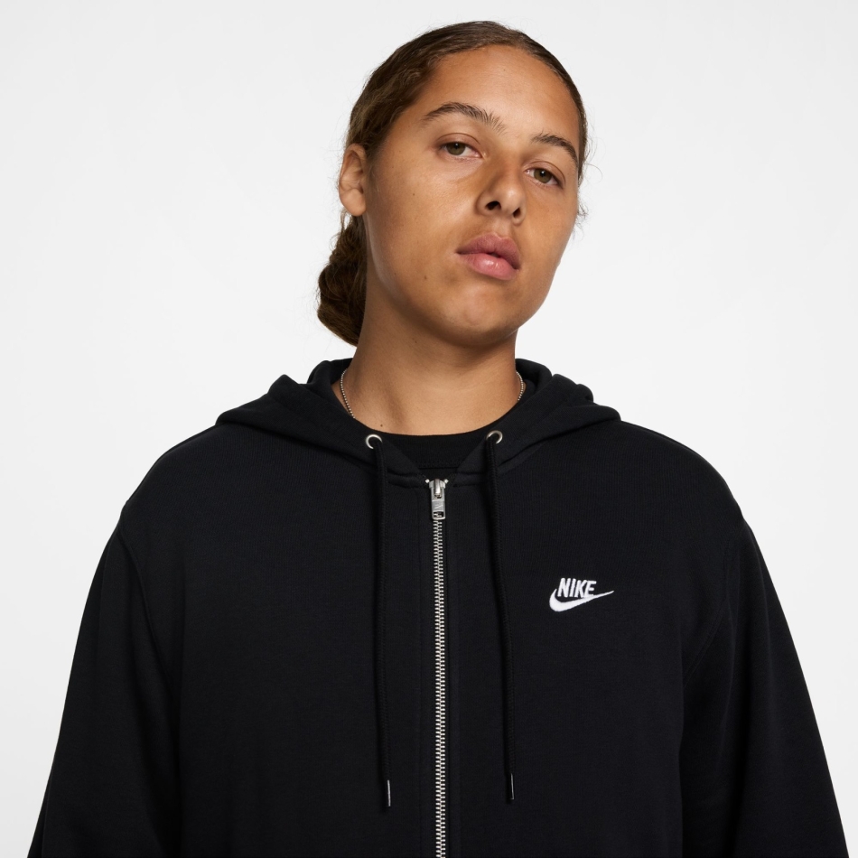 Nike Club French Terry FZ Hoodie Erkek Siyah Sweatshirt FN3884-010