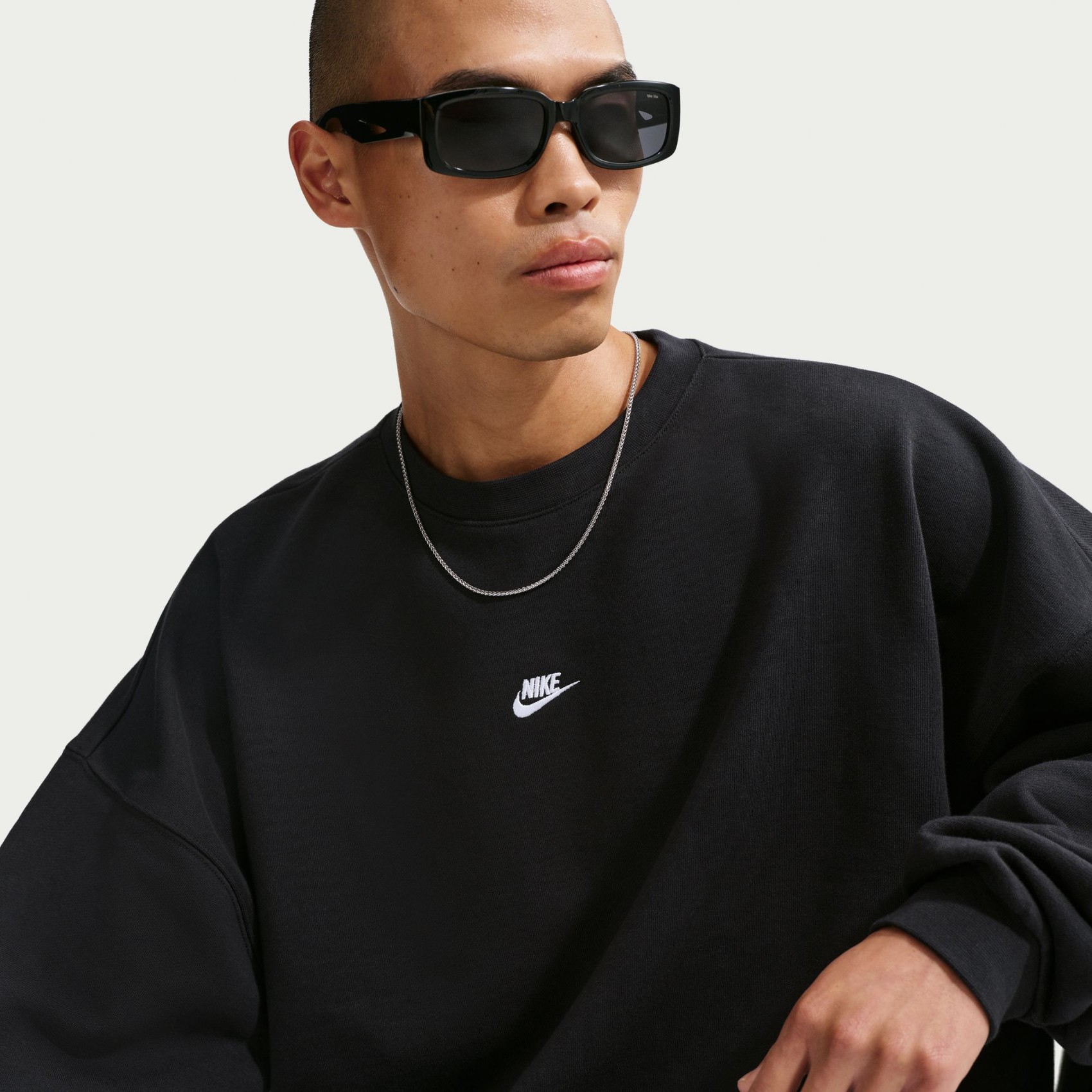 Club Ft Os Crew Erkek Siyah Sweatshirt