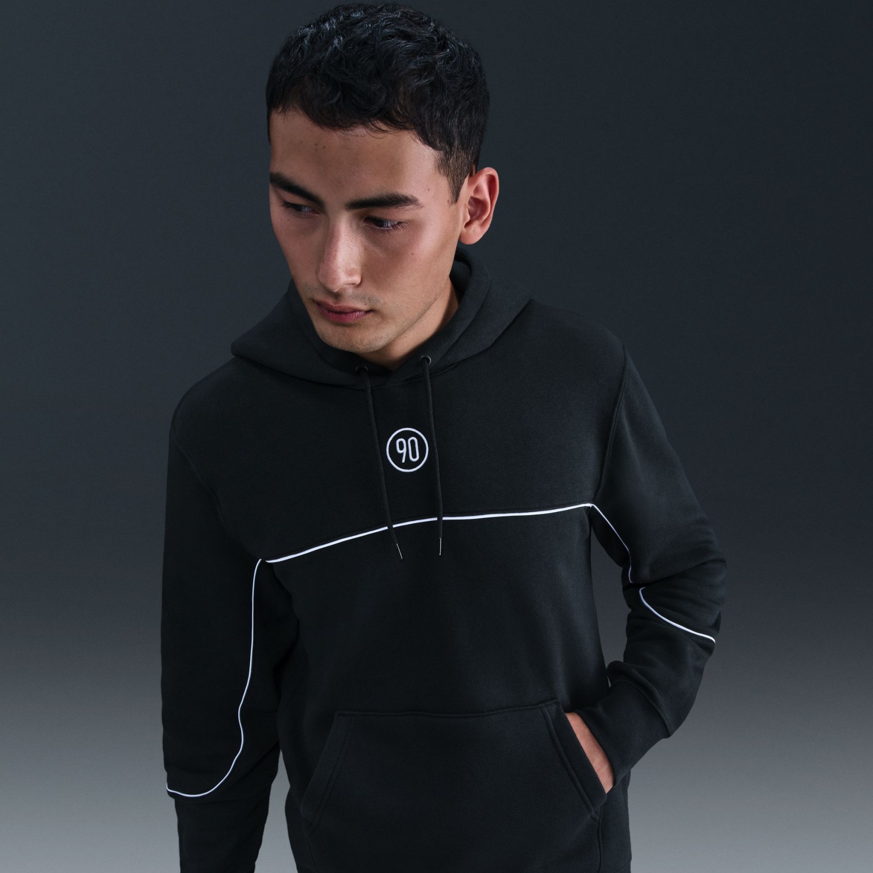 Club Hoodie Total 90 Erkek Siyah Sweatshirt