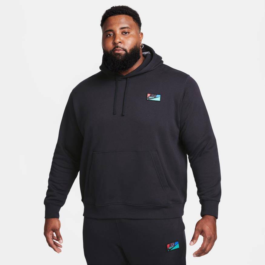 Nike Club Pullover Hoodie Patch Erkek Sweatshirt FB8439 010