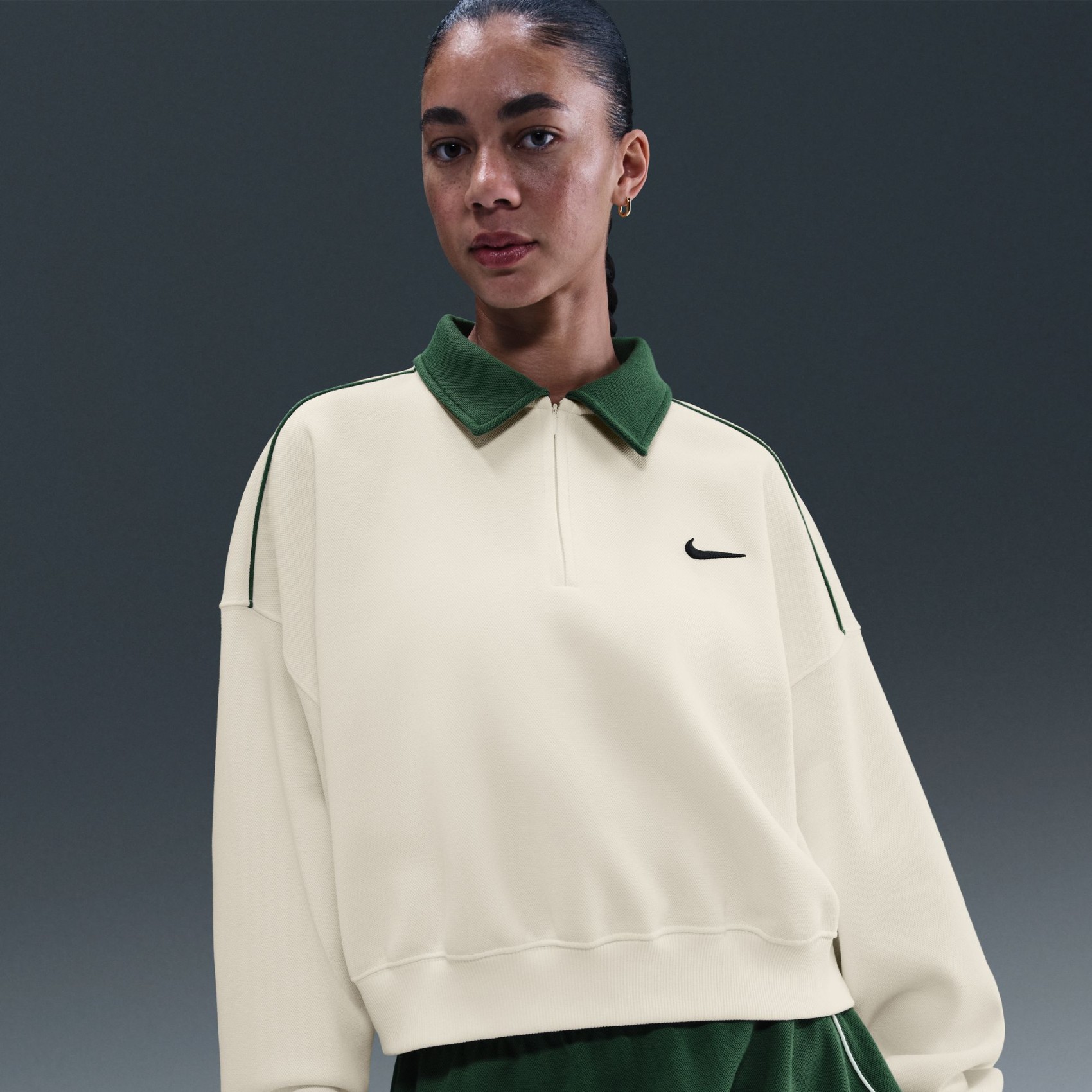 Coverup QZ Kadın Bej Sweatshirt