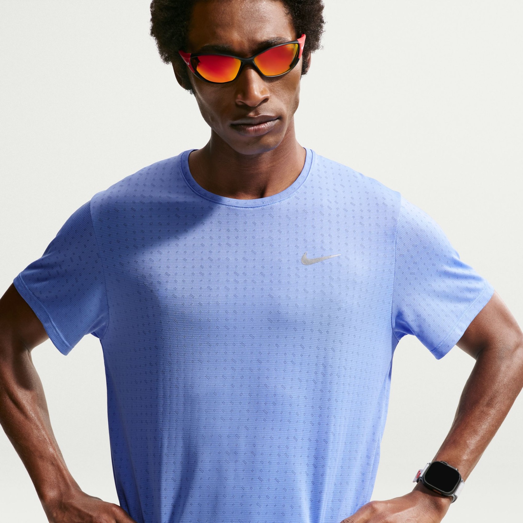 Dri-FIT Breathe Miler Ss Top Erkek Mavi Tişört