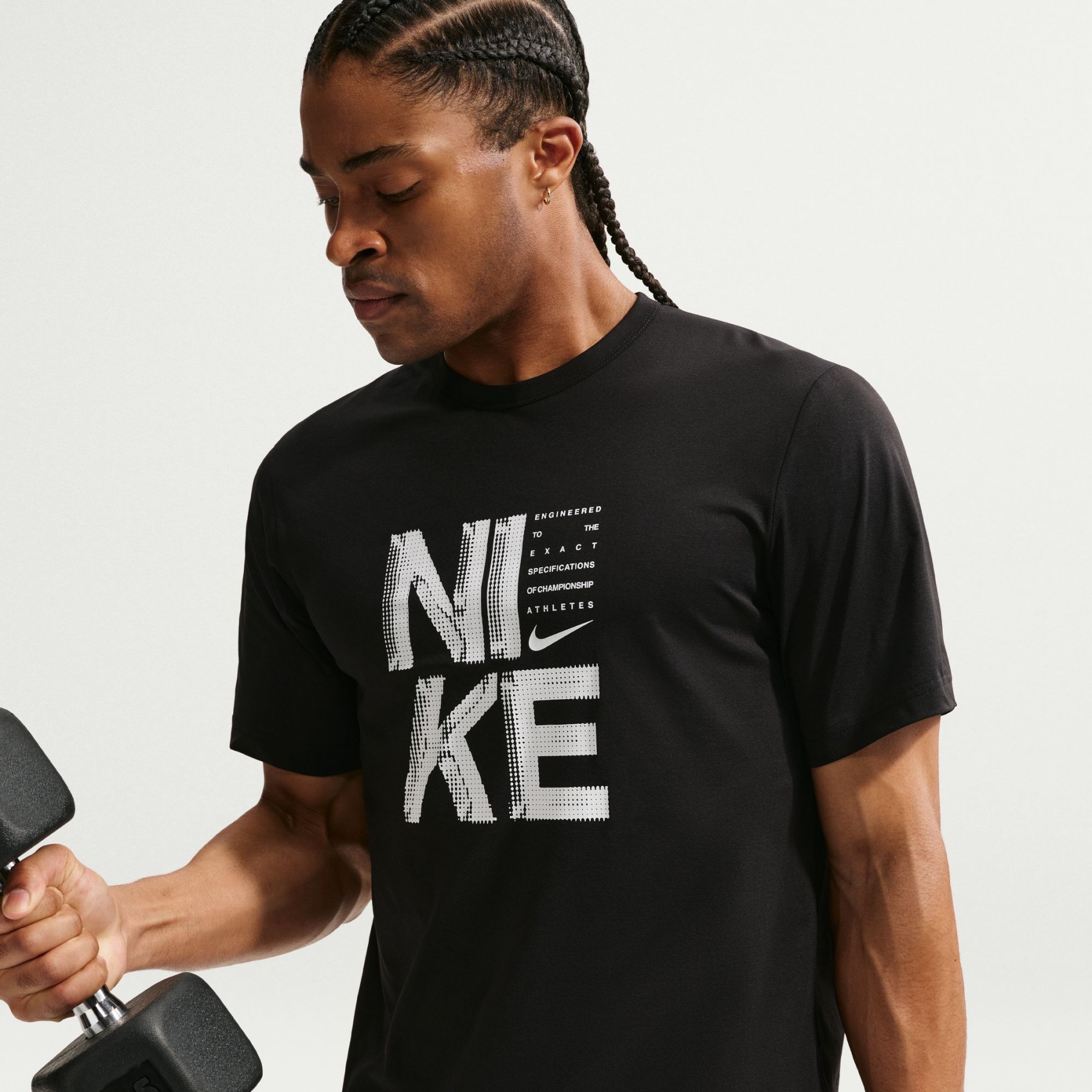 Dri-FIT Hyverse Gfx Fill Ss Erkek Siyah Tişört