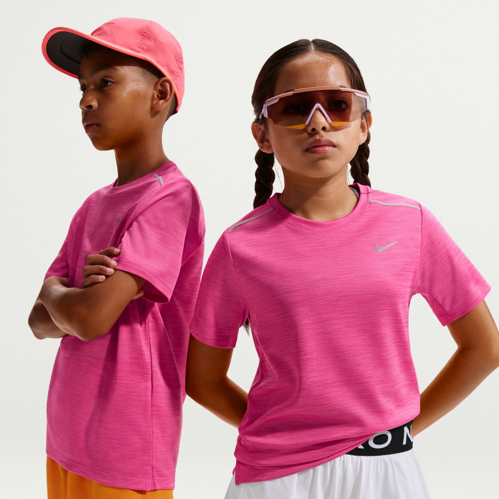 Dri-FIT Miler Ss Top Çocuk Pembe Tişört