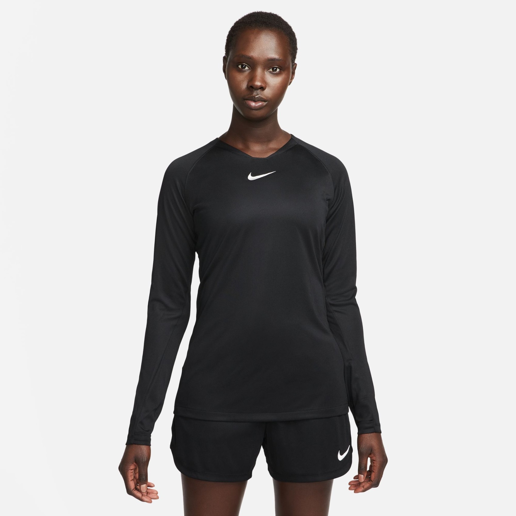 Dri-FIT Park Jersey LS Kadın Siyah Uzun Kollu Tişört
