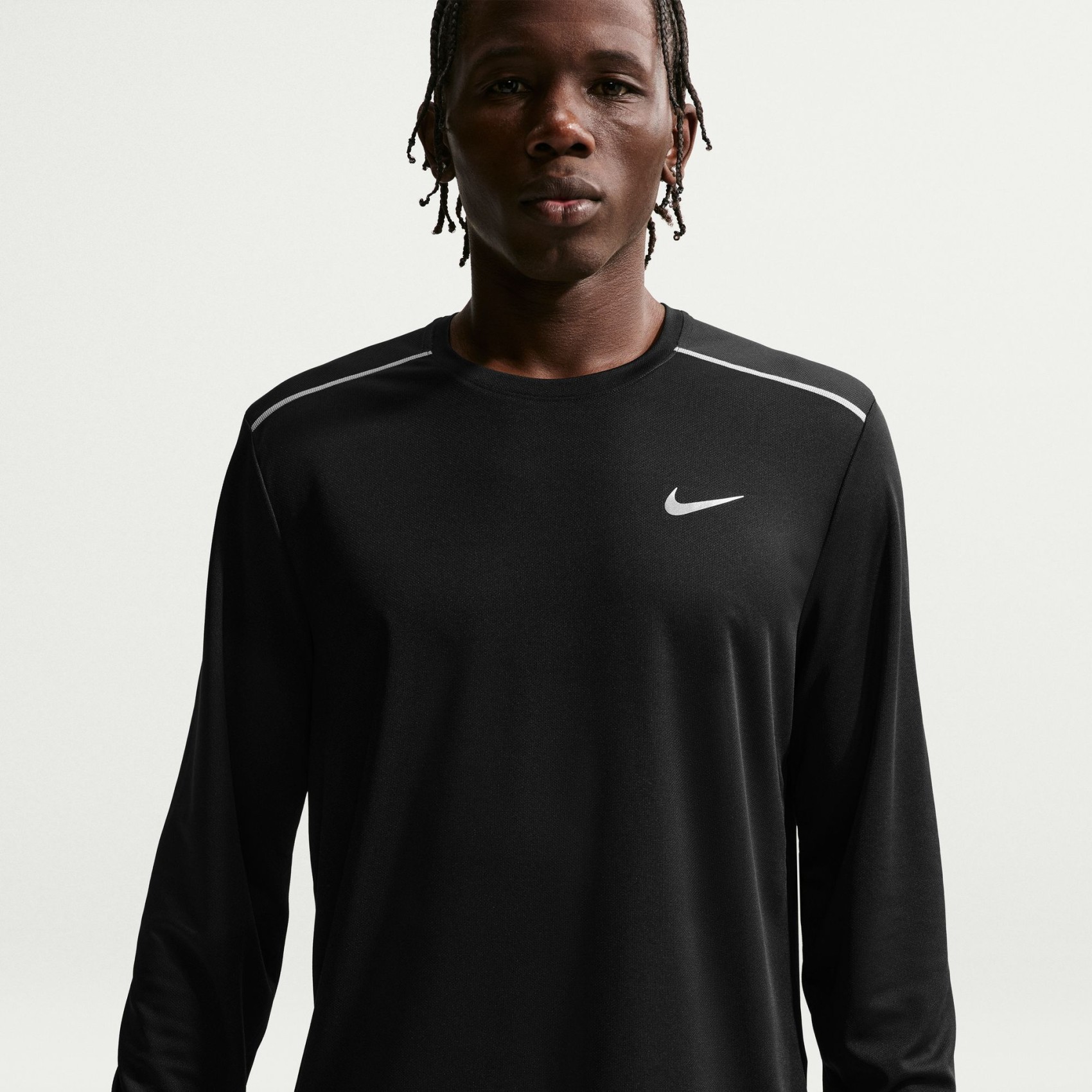 Dri-FIT UV Miler Ls Top Erkek Siyah Sweatshirt