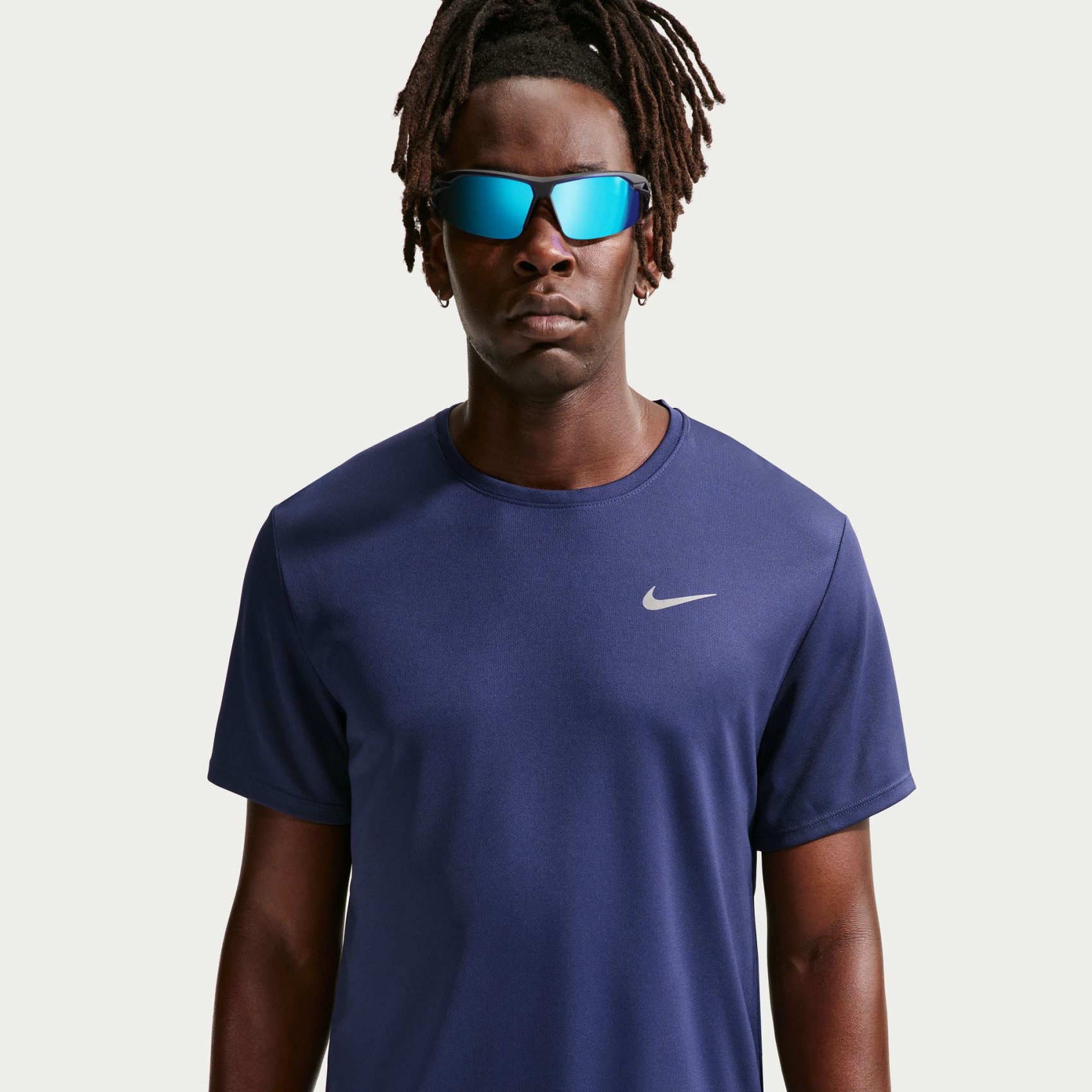 Dri-FIT Uv Miler Ss Erkek Mavi Tişört