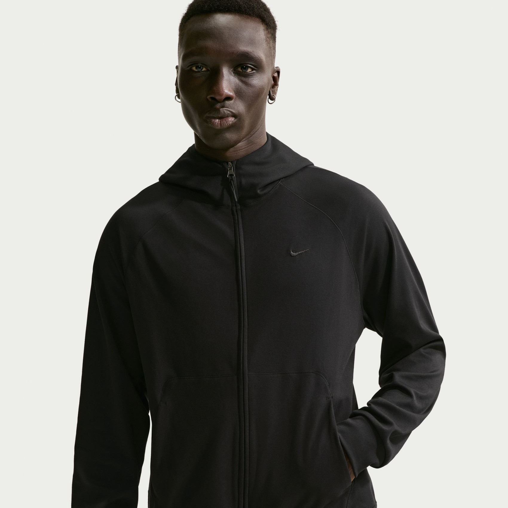 Dri-FIT UV Primary NanoKnit Fz Ho Erkek Siyah Sweatshirt