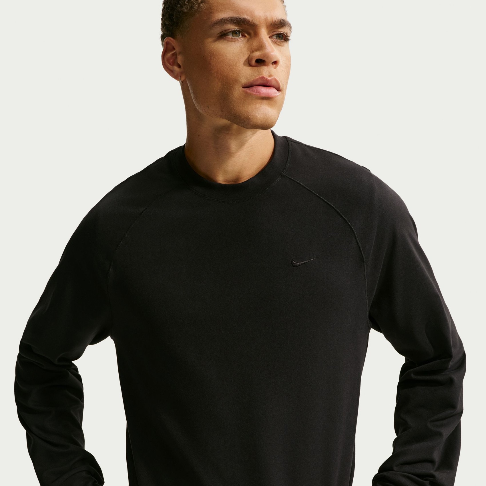 Dri-FIT Uv Primary NanoKnit Ls Crew Erkek Siyah Sweatshirt